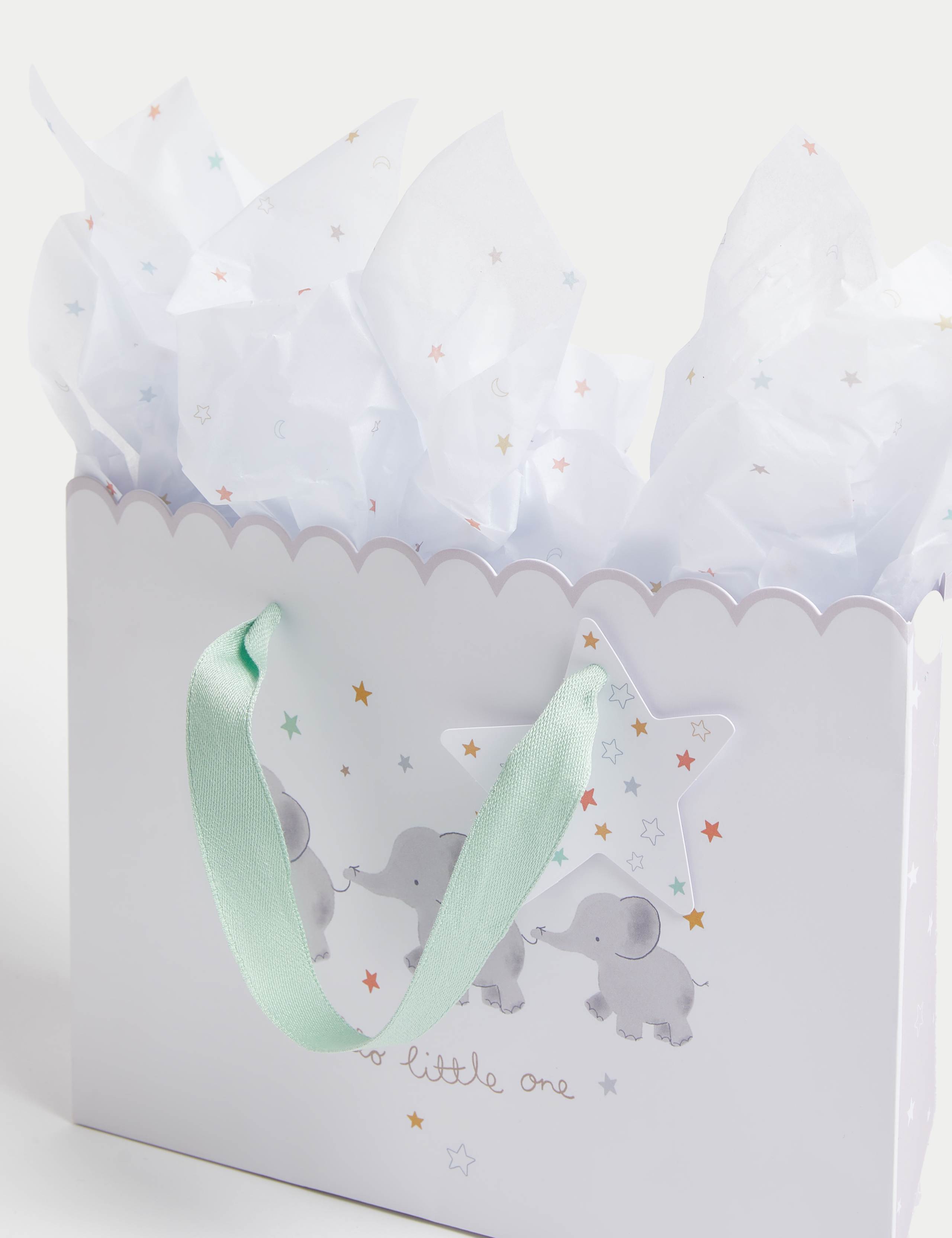 Cute Animals Gift Wrap Set With New Baby Card, Gift Bag & Tissue 2 of 4