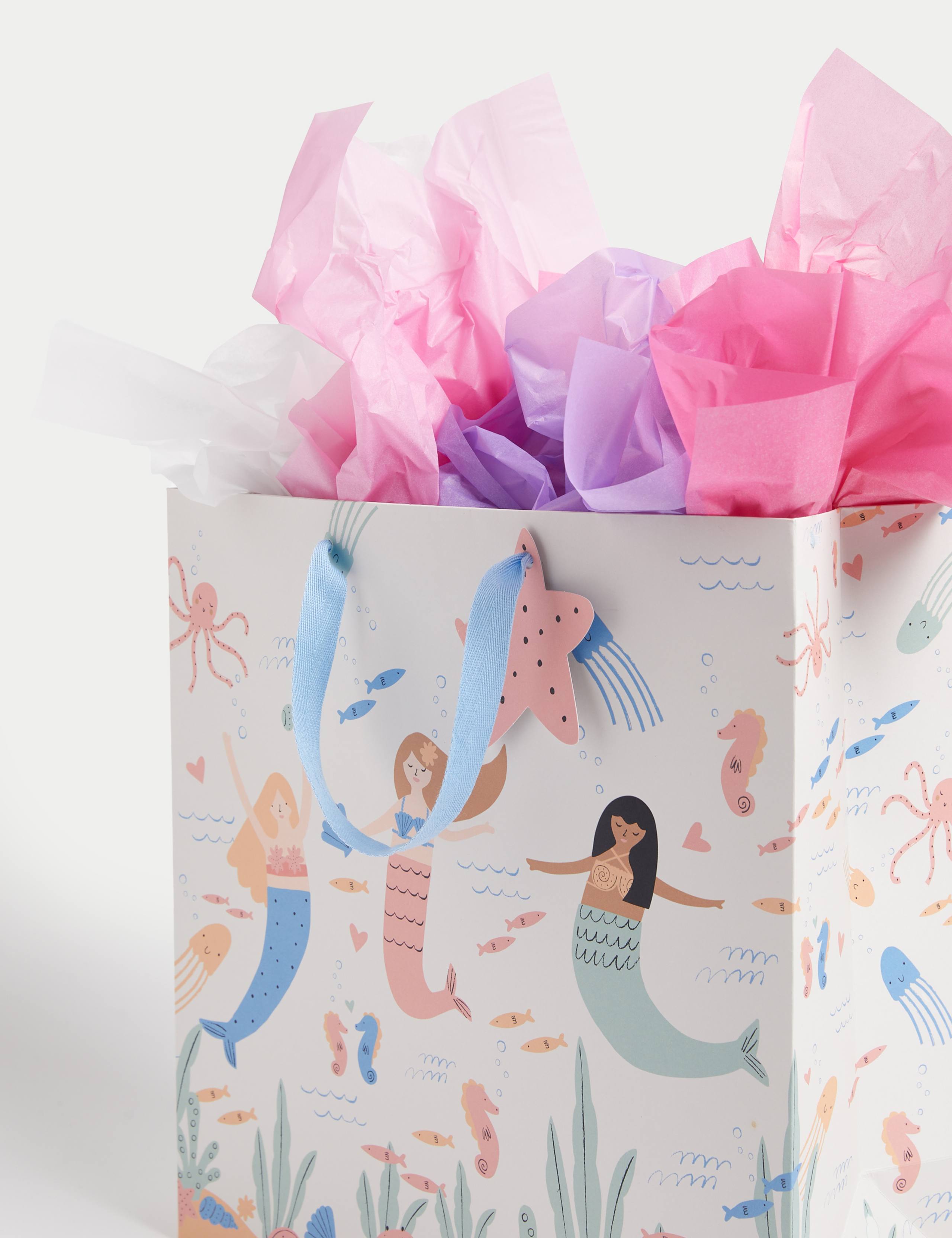 Mermaids Gift Wrap Set With Birthday Card, Gift Bag & Tissue 2 of 4