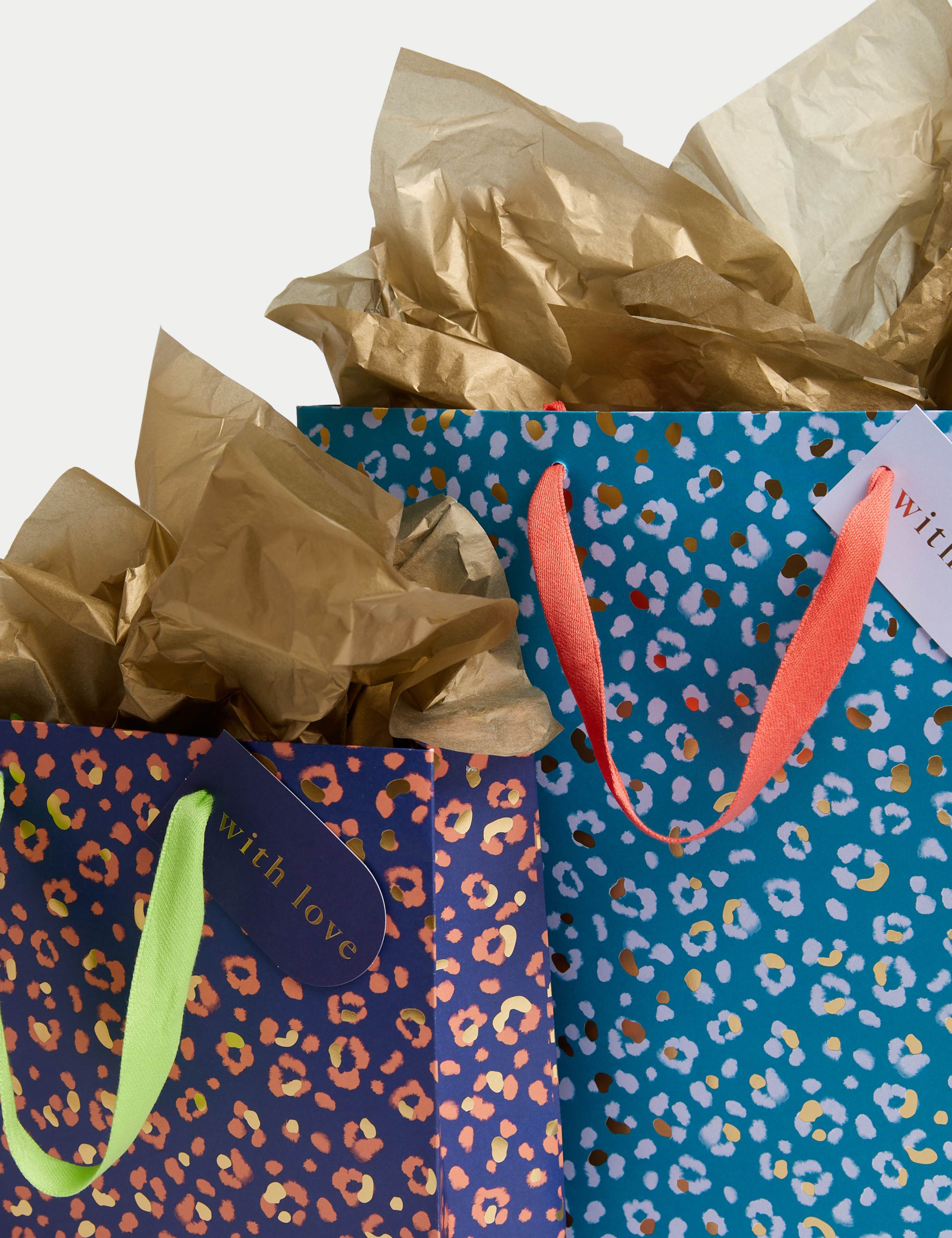 Leopard Print Gift Wrap Set With Birthday Card, Gift Bags & Tissue 2 of 4