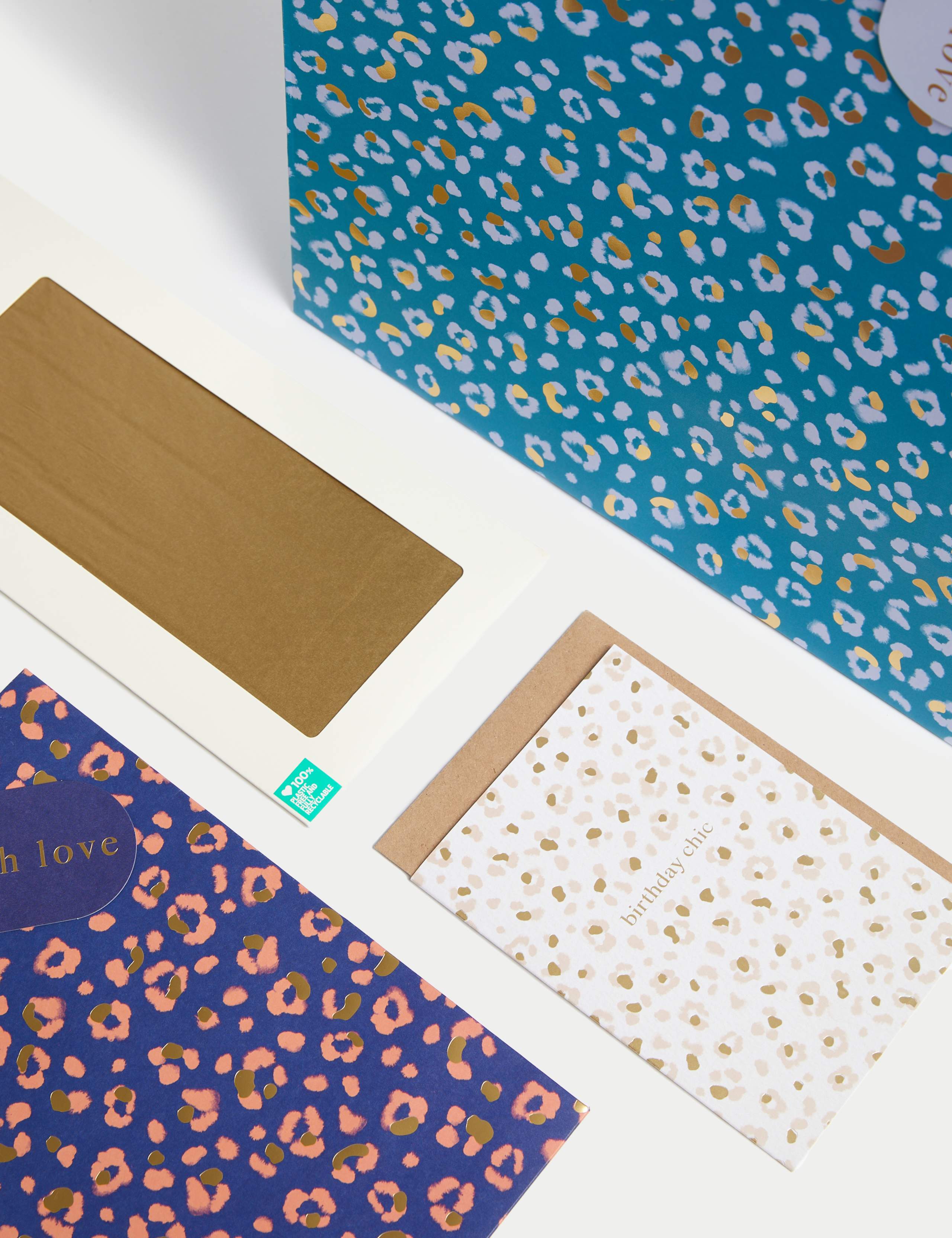 Leopard Print Gift Wrap Set With Birthday Card, Gift Bags & Tissue 3 of 4