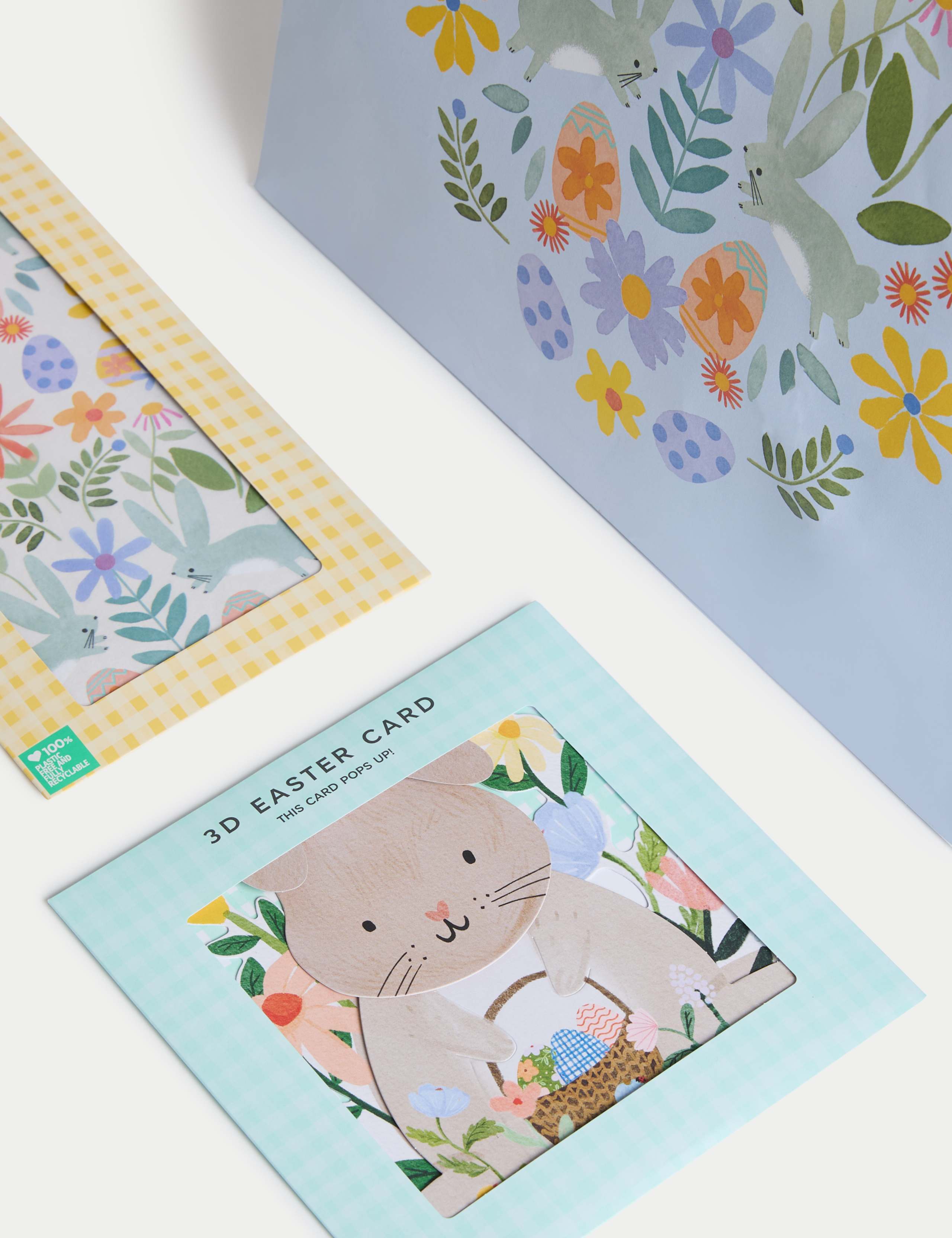 Easter Bunny Gift Wrap Set with 3D Card, Gift Bag & Tissue 3 of 4