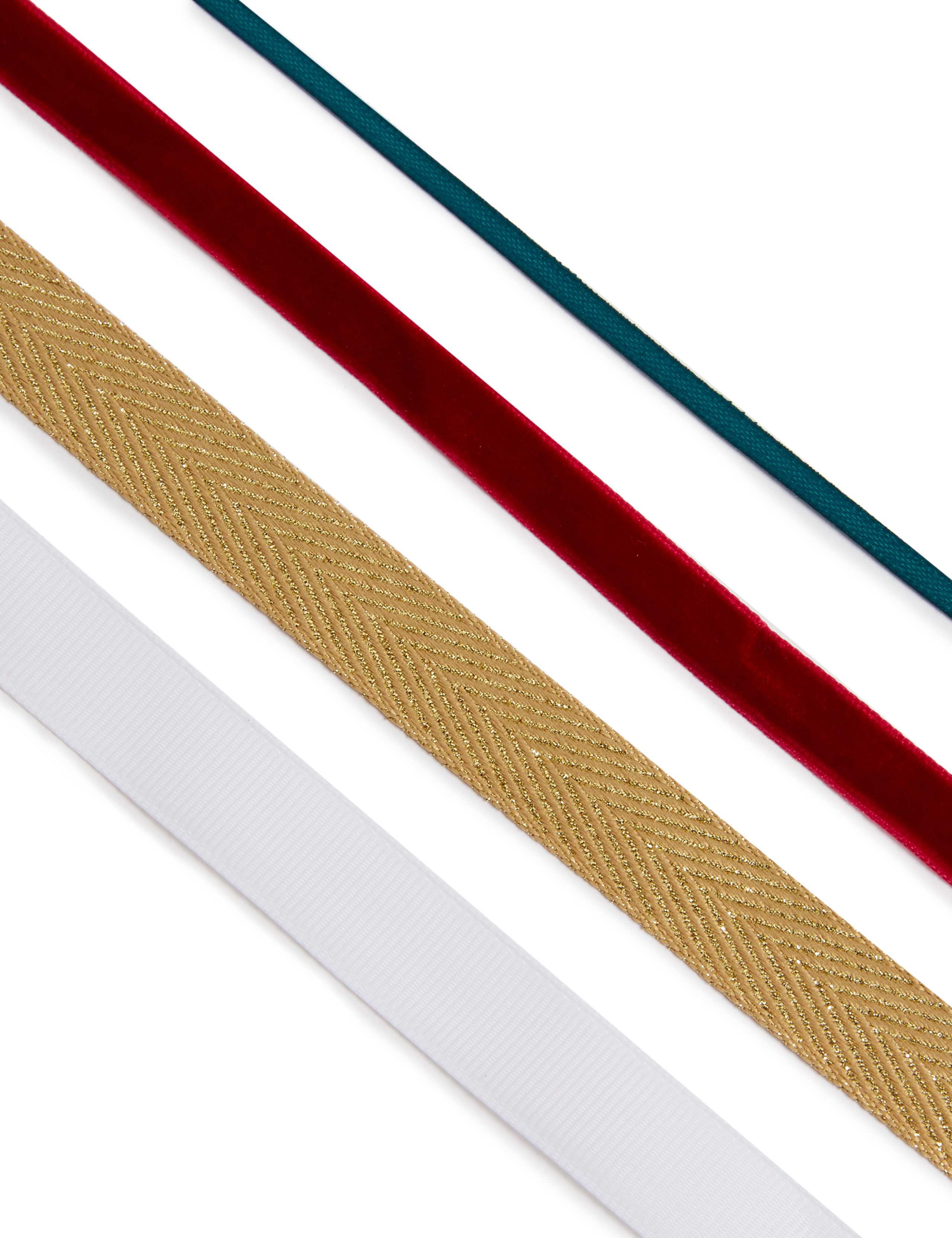 Christmas Opulence Ribbon Pack - 4 Designs in Red, Gold, Green & White 2 of 2