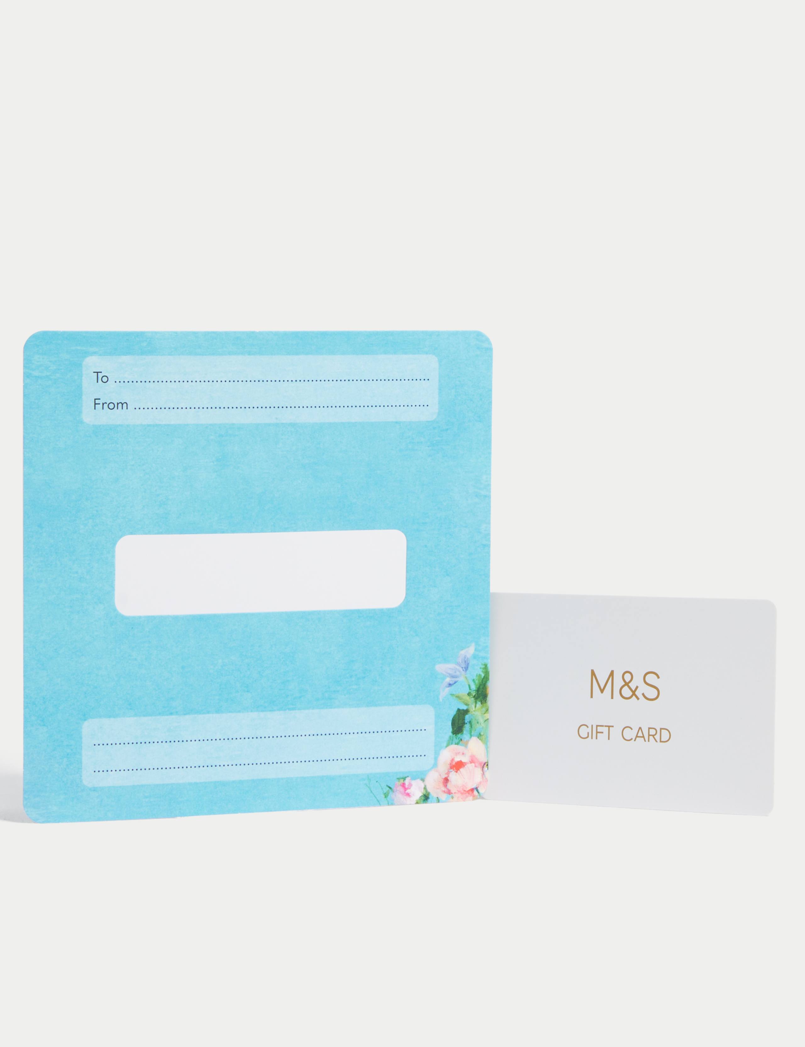 Blue Floral Gift Card 3 of 4
