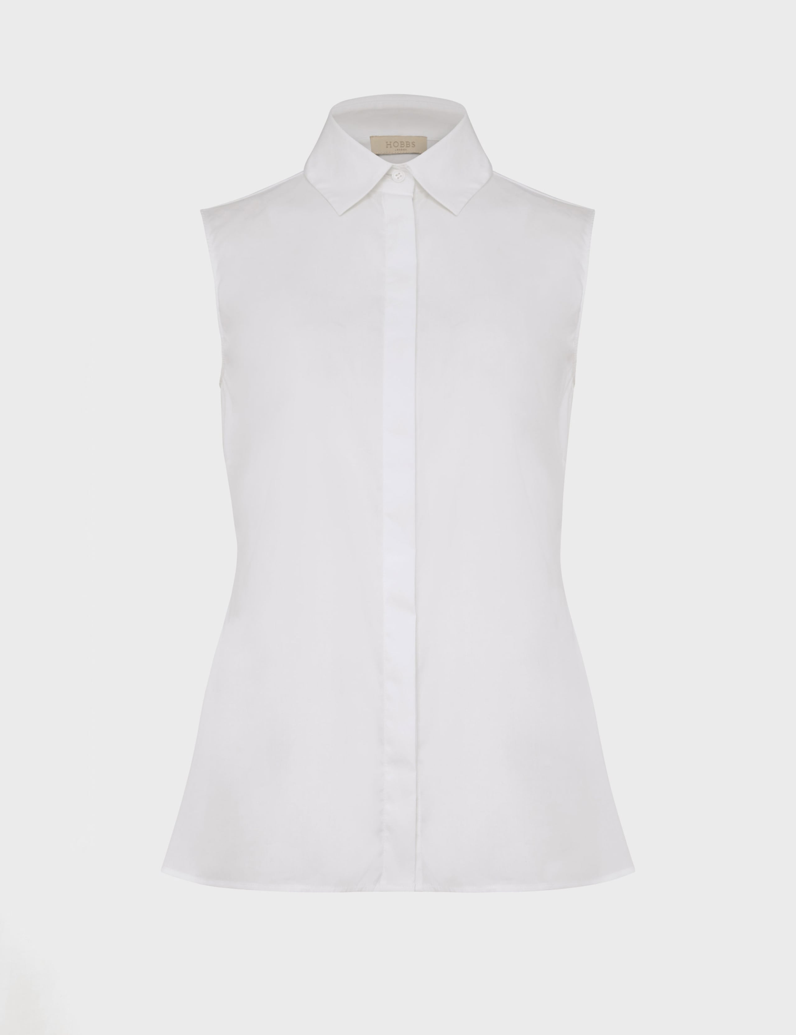 Cotton Rich Collared Fitted Sleeveless Shirt 2 of 4