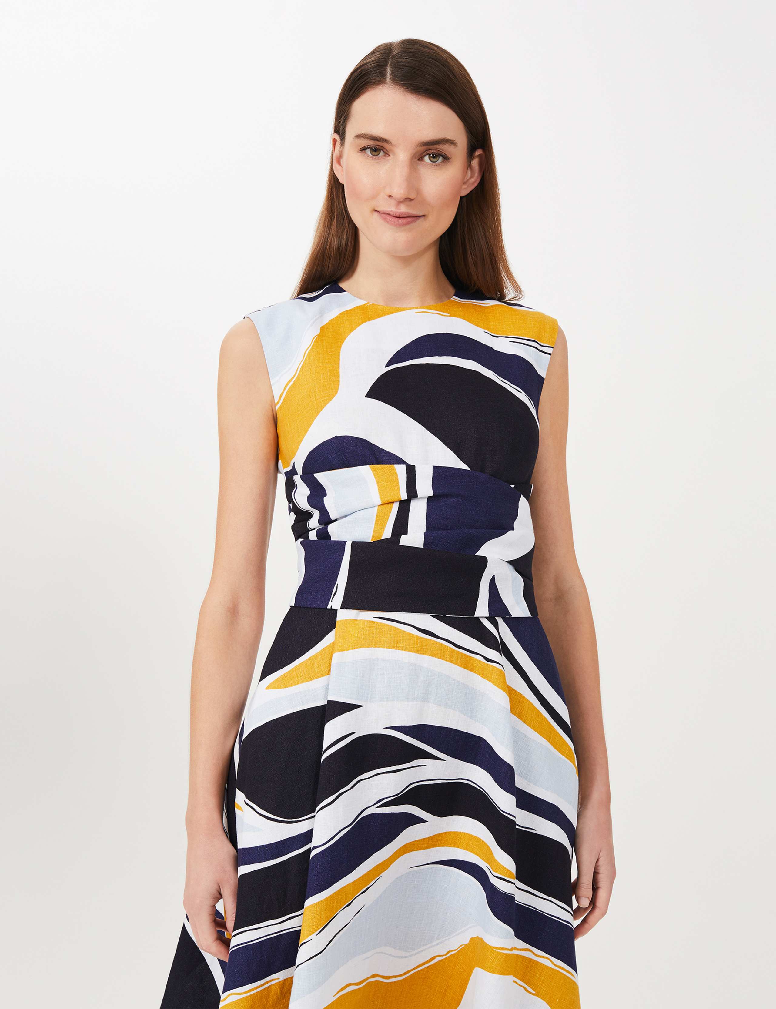Twitchill Linen Printed Skater Dress 4 of 4