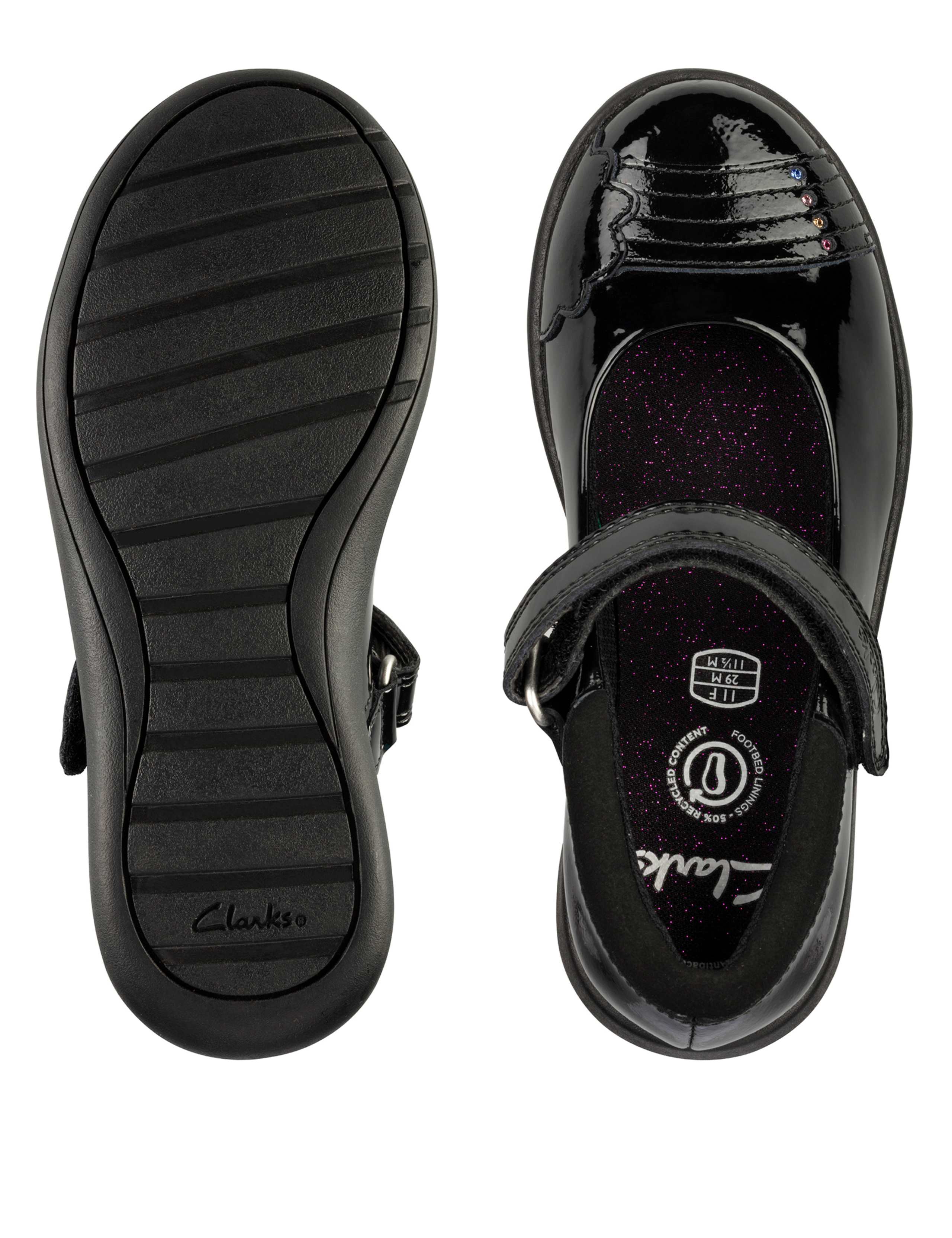 Kids' Leather Riptape Mary Jane Shoes (Kid shoe 10-2.5) 2 of 5