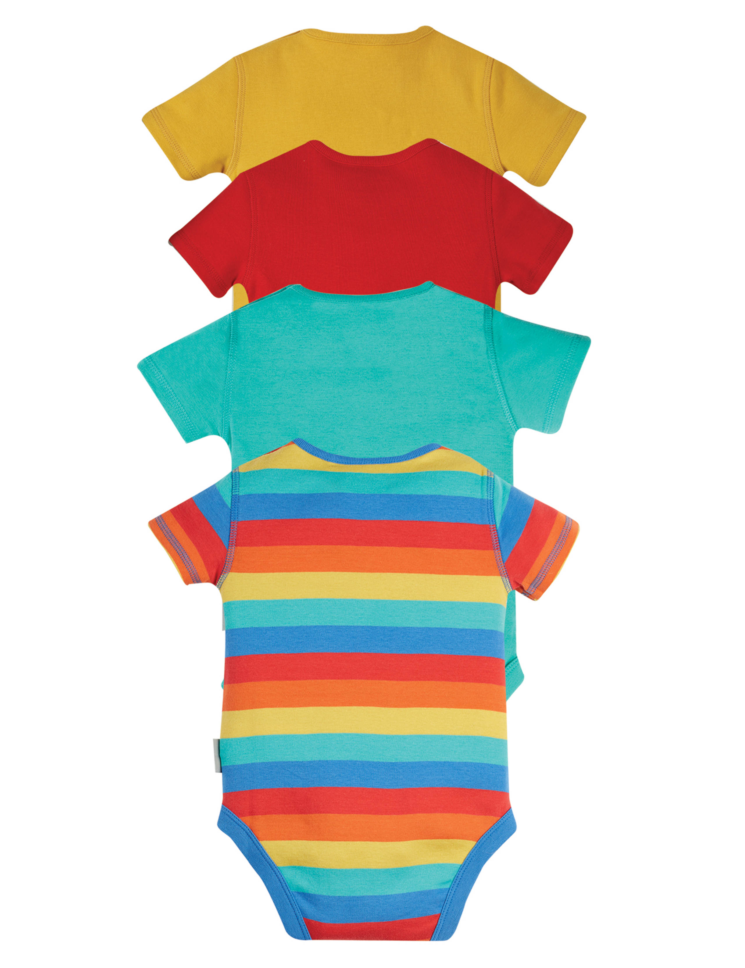 4pk  Cotton Rainbow Bodysuits (7lbs-3 Yrs) 2 of 2