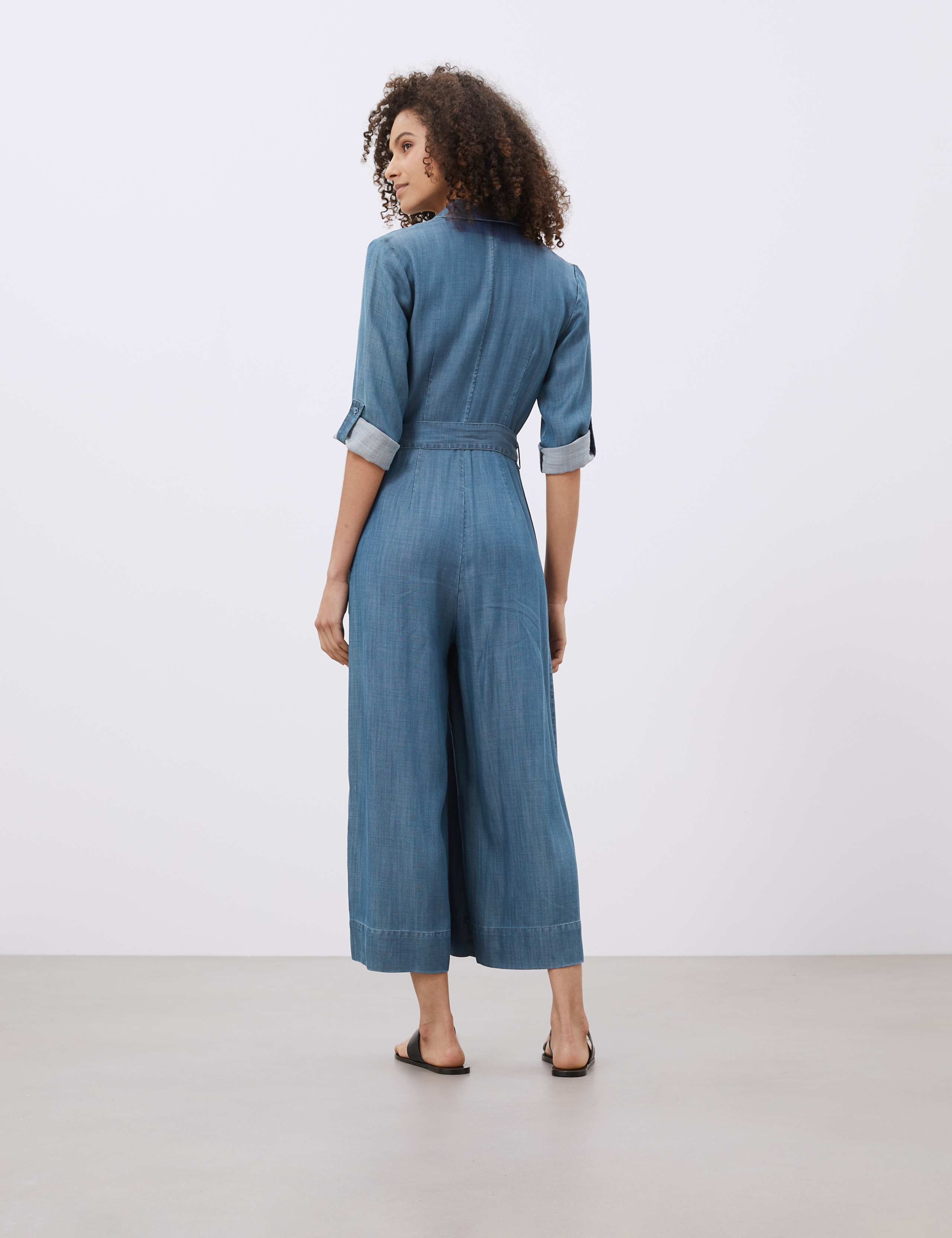 Tencel™ Belted 3/4 Sleeve Jumpsuit 4 of 6