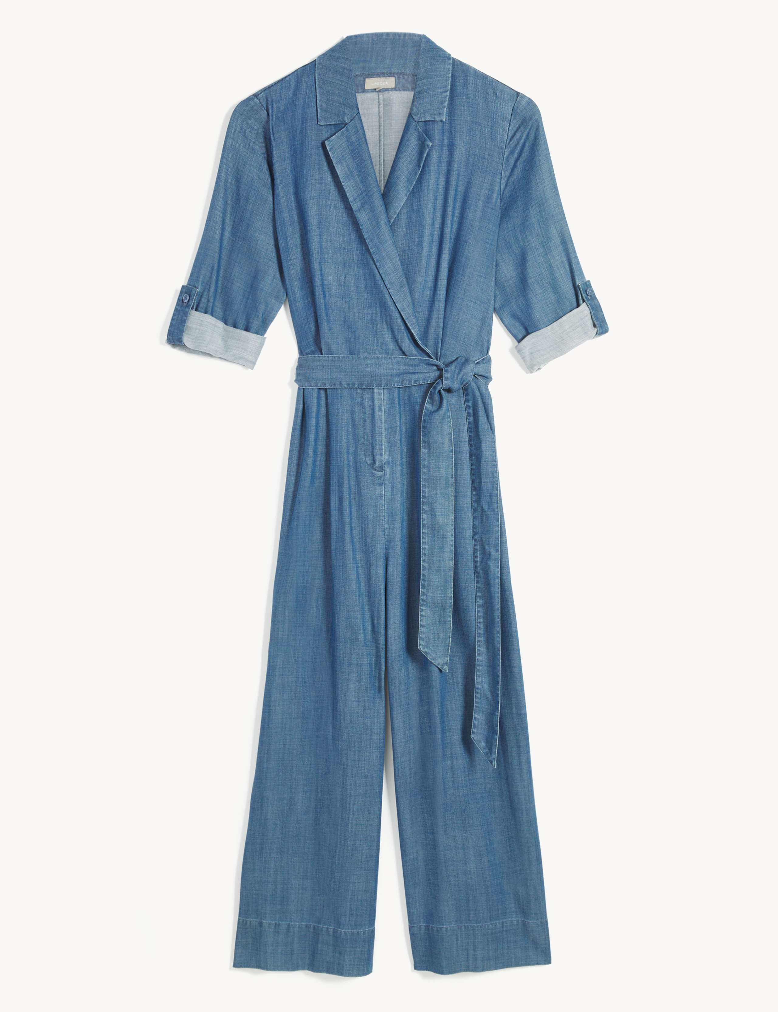 Tencel™ Belted 3/4 Sleeve Jumpsuit 2 of 6