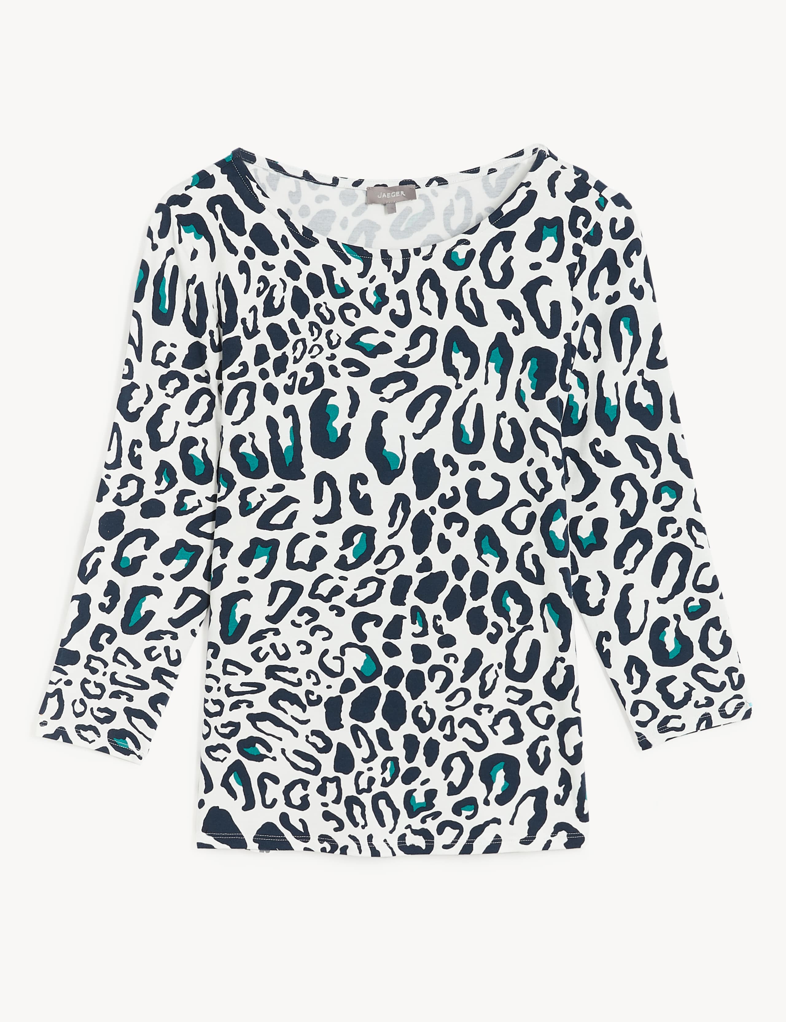 Jersey Animal Print 3/4 Sleeve Top 2 of 6