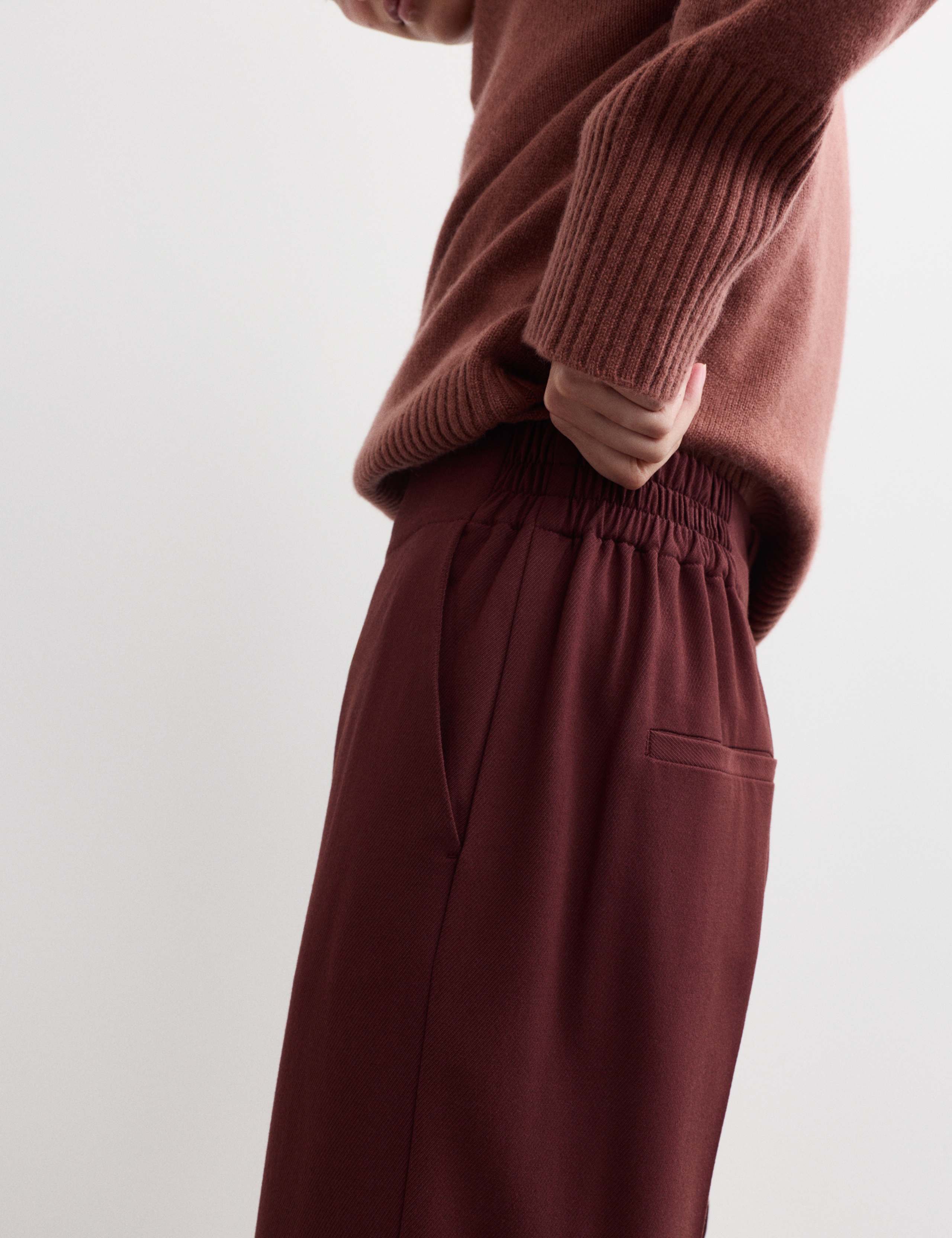 Straight Leg Trousers with Wool 3 of 6