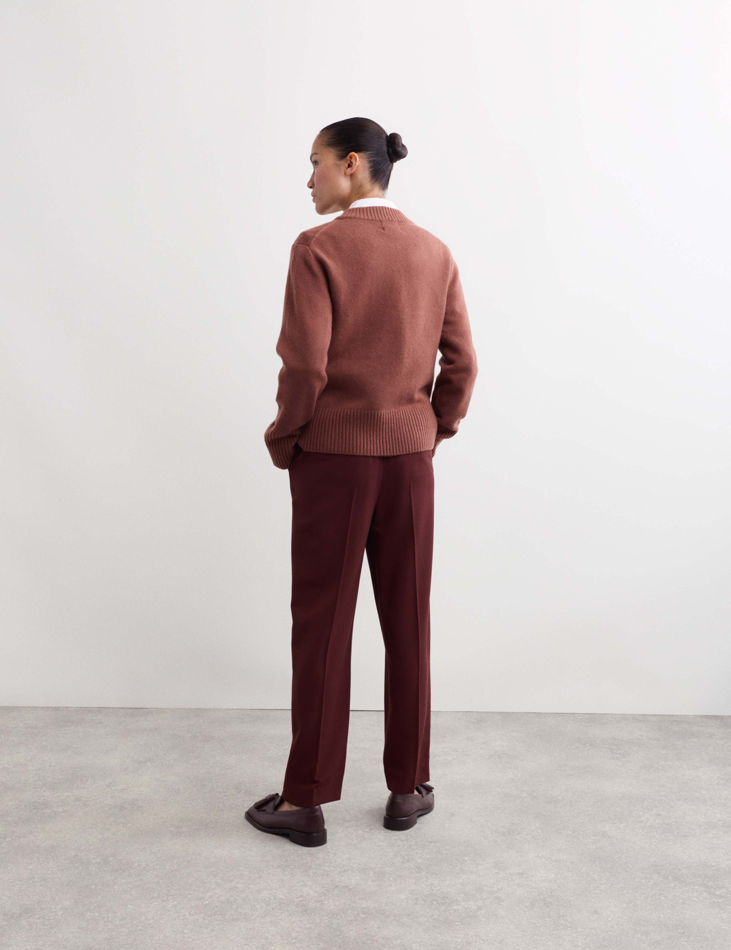Straight Leg Trousers with Wool 6 of 6