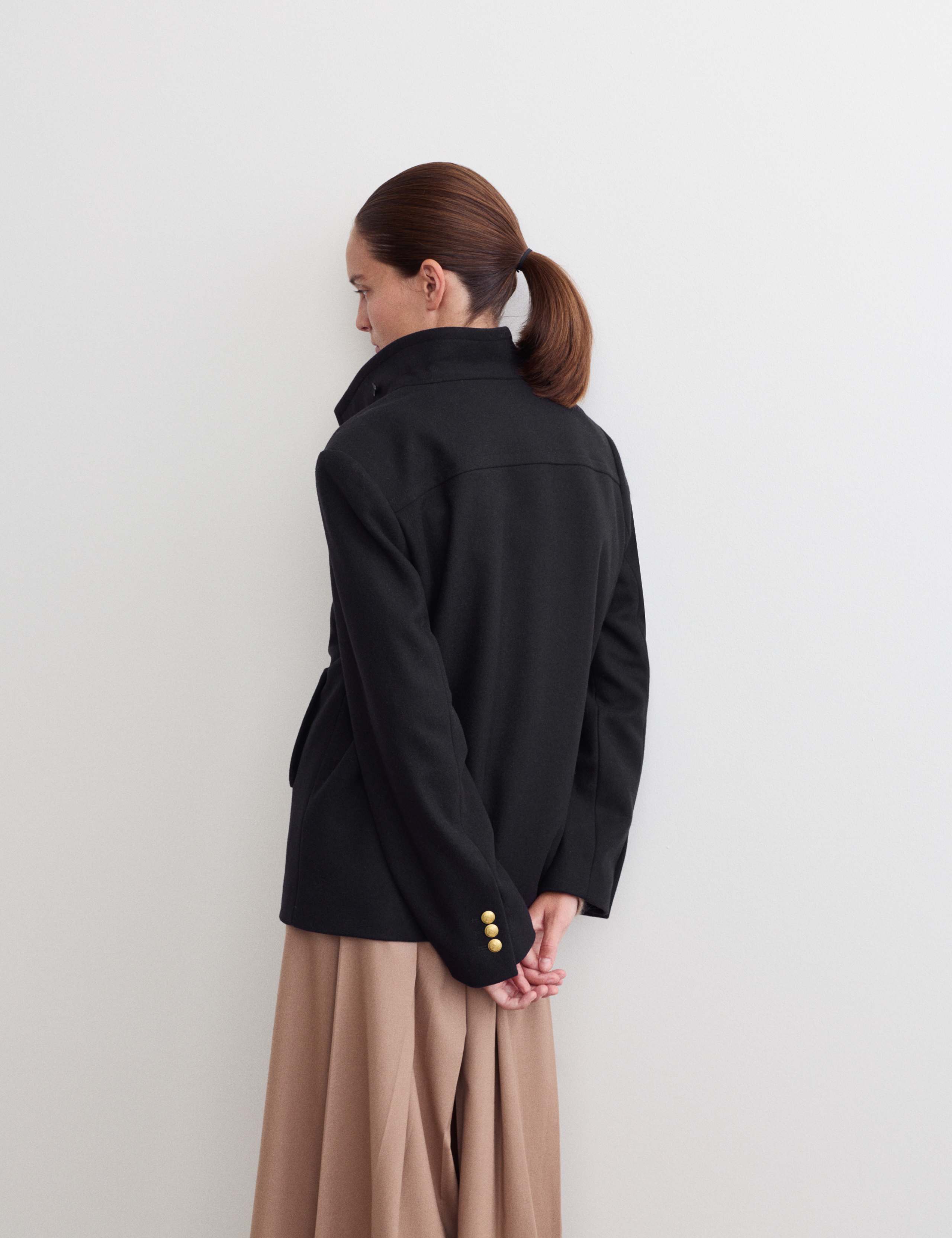 Italian Wool Rich Double Breasted Pea Coat 6 of 8