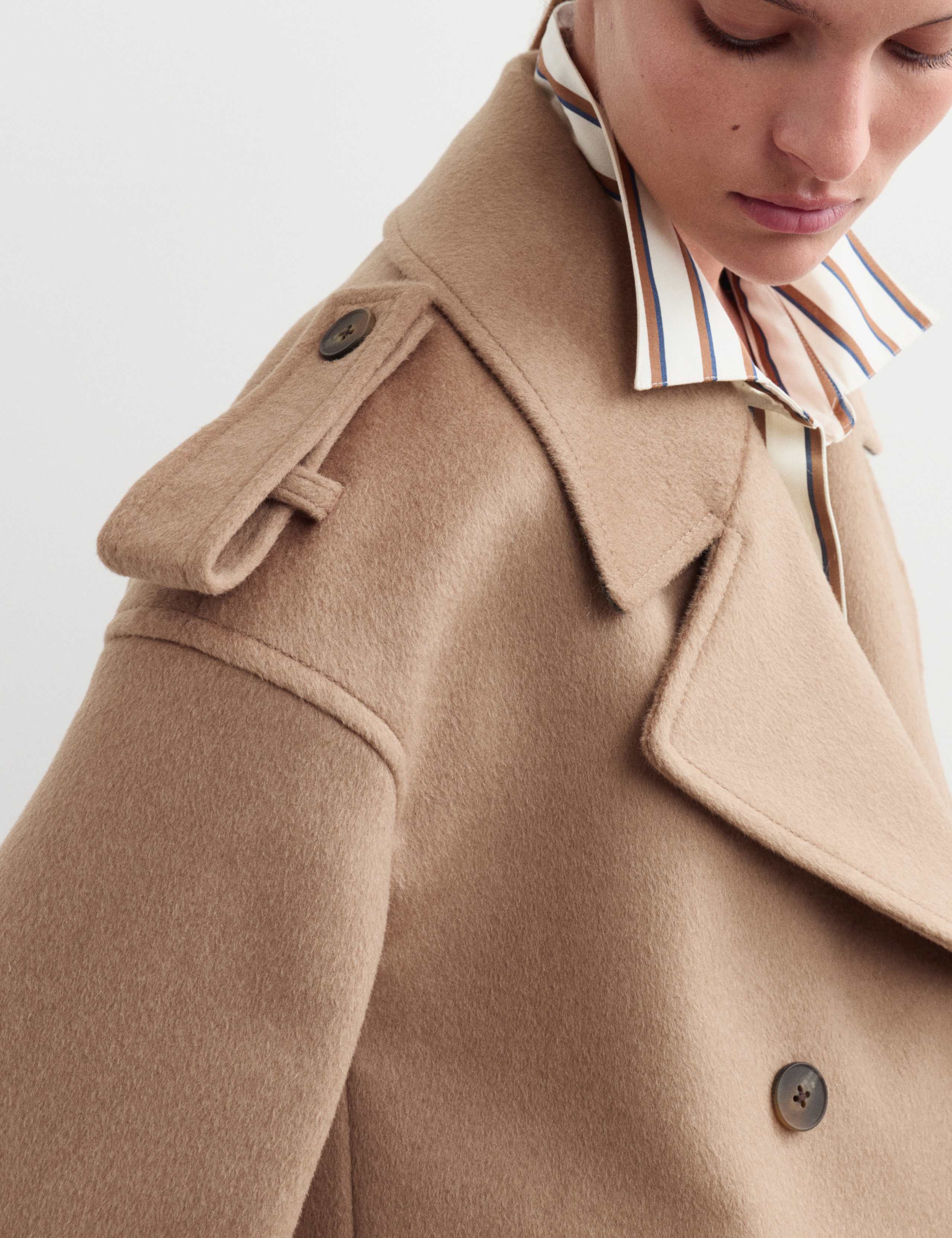 Pure Wool Short Pea Coat 3 of 6
