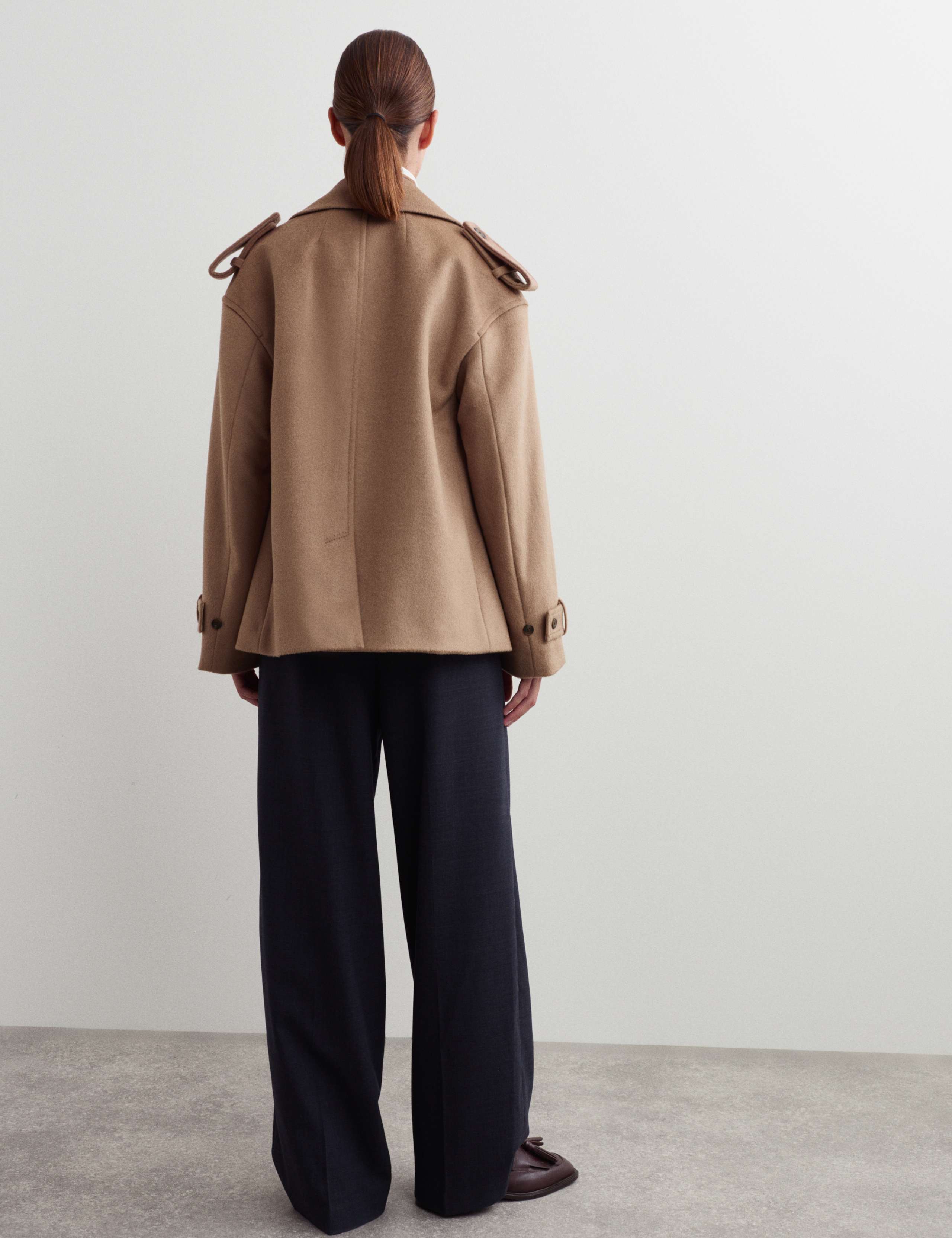 Pure Wool Short Pea Coat 6 of 6