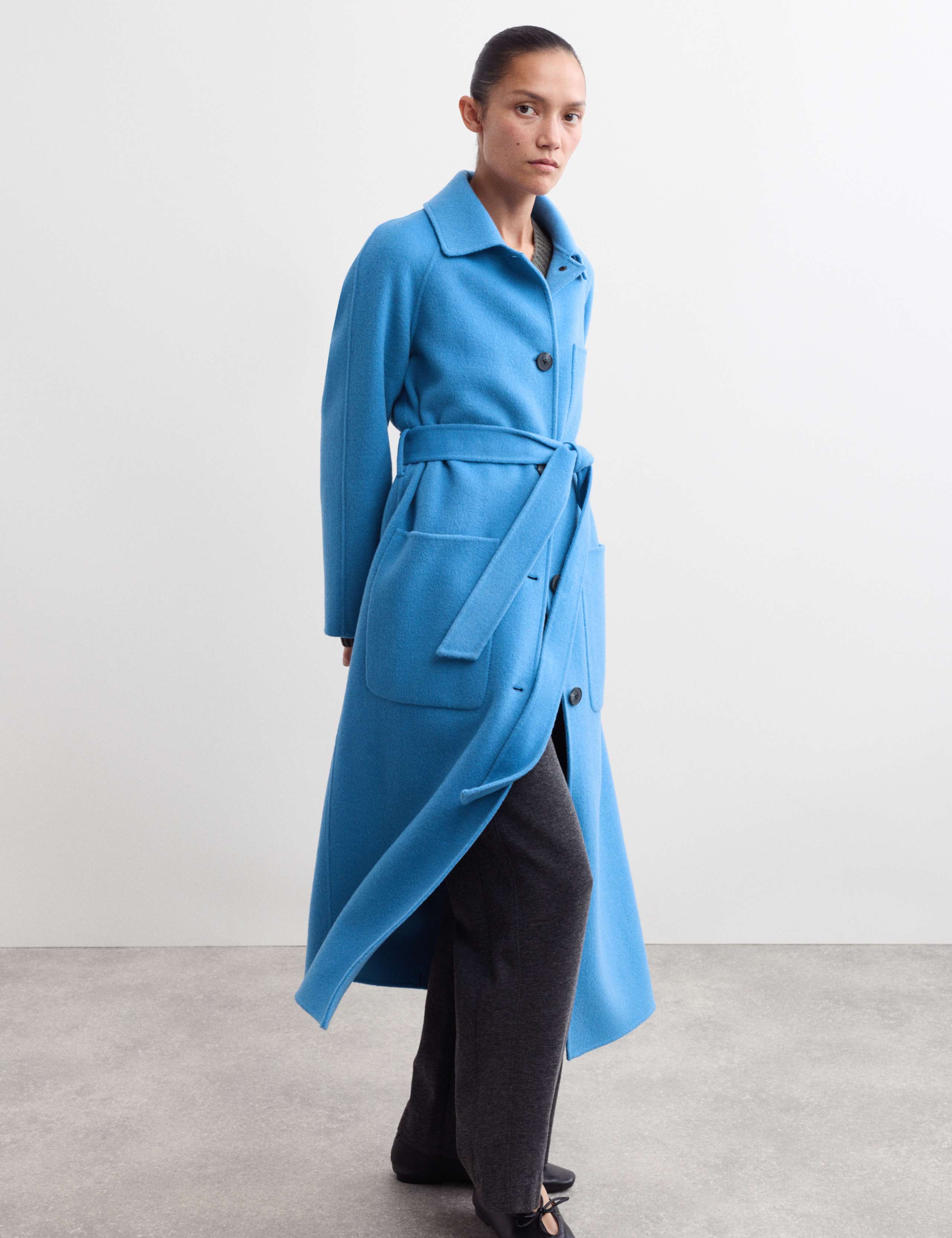 Pure Wool Belted Longline Car Coat 5 of 8