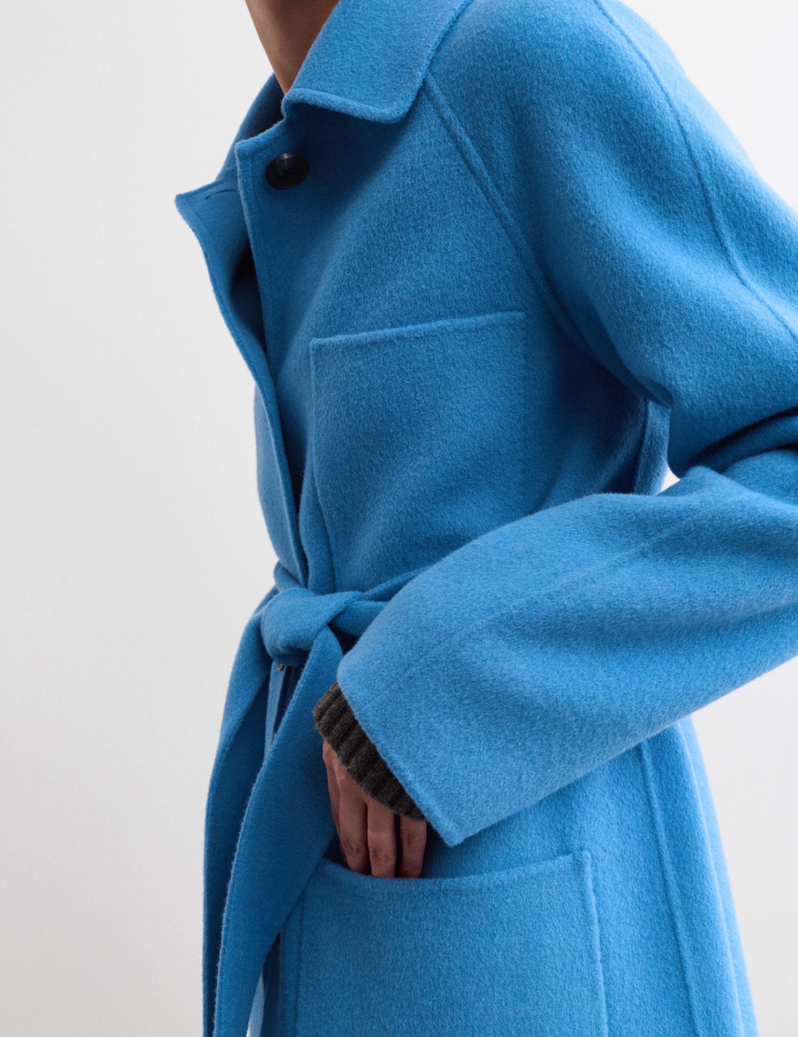 Pure Wool Belted Longline Car Coat 6 of 8