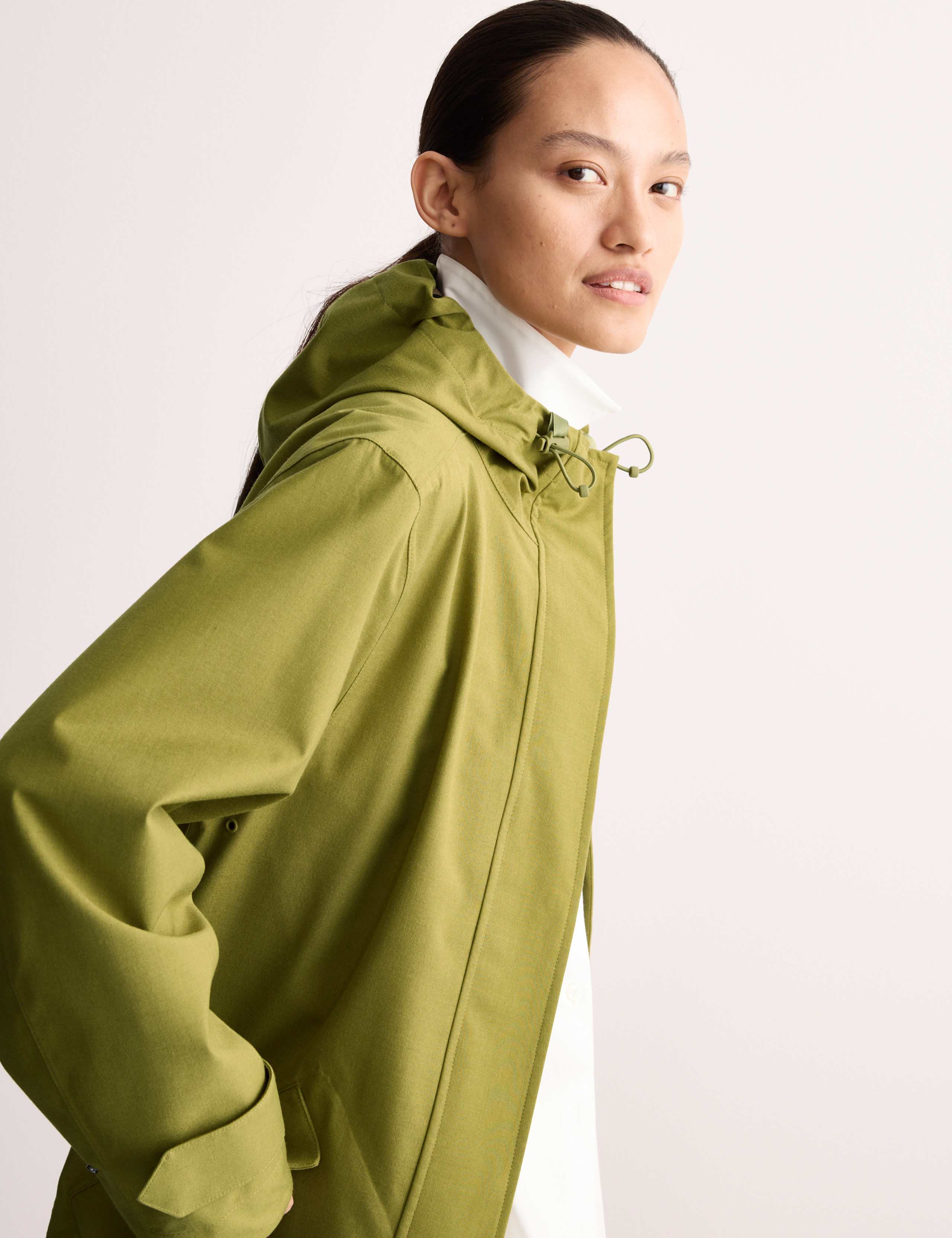 Waterproof Twill Hooded Raincoat 7 of 11