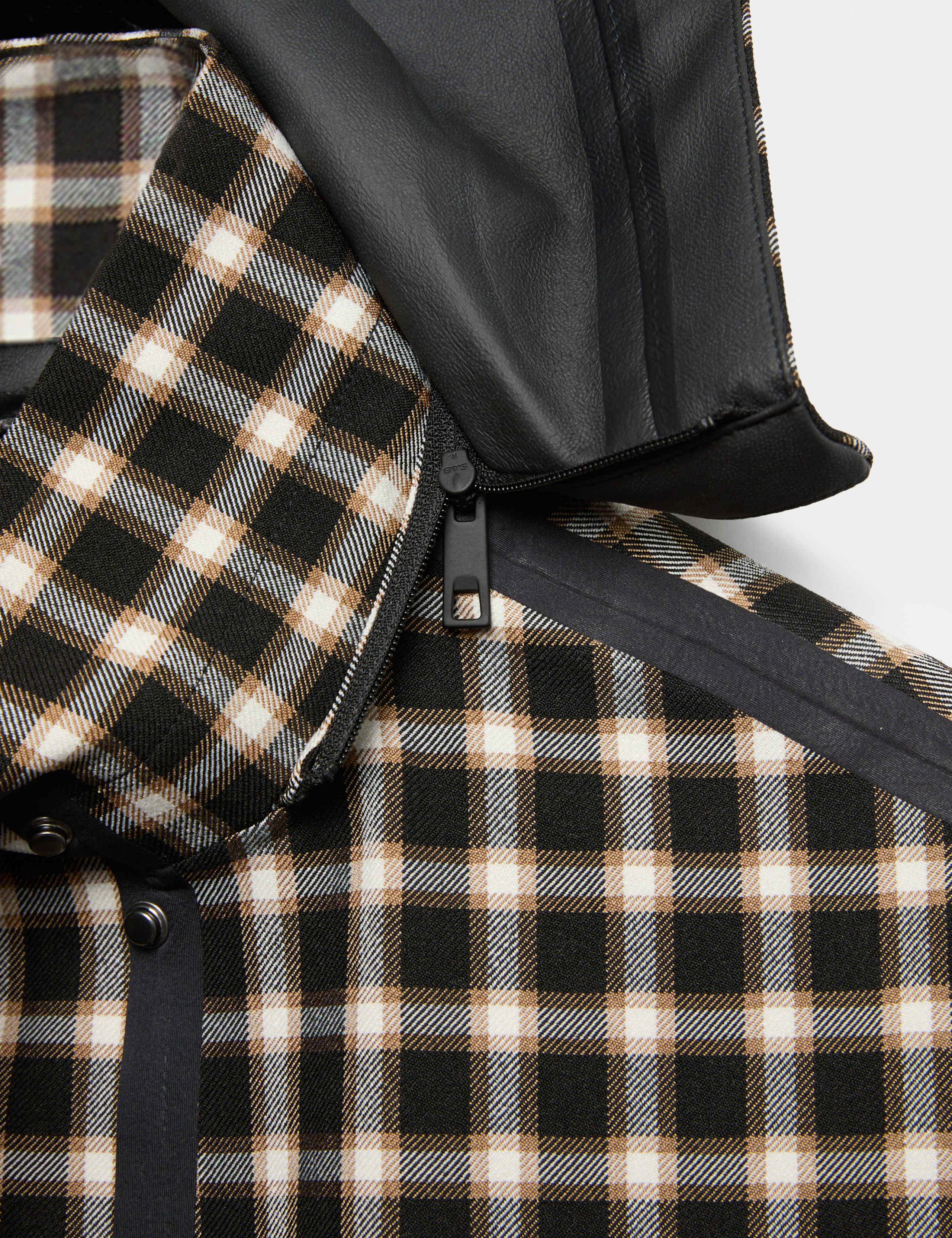 Waterproof Checked Hooded Short Raincoat 9 of 11
