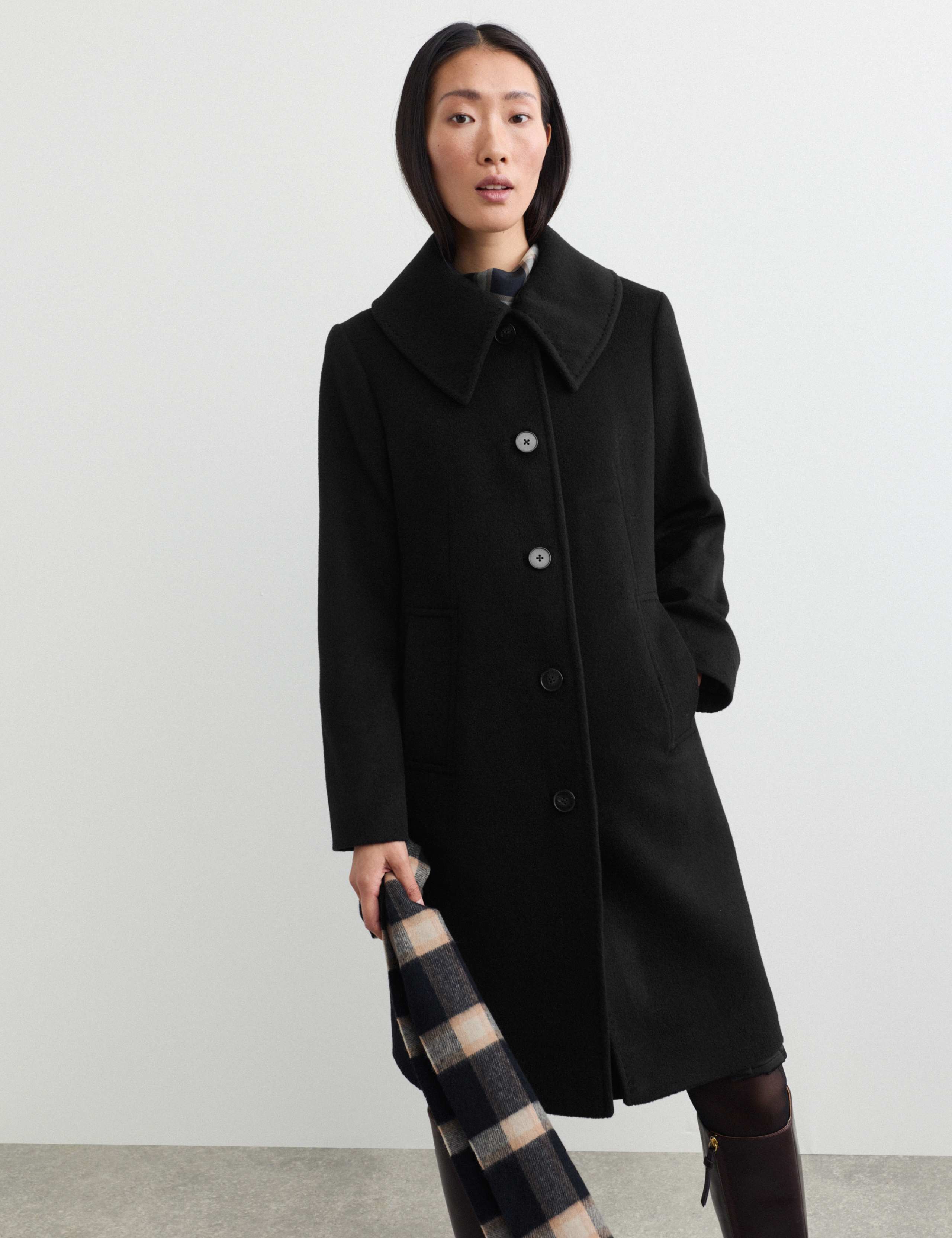 Pure Wool Collared Short Coat 4 of 8