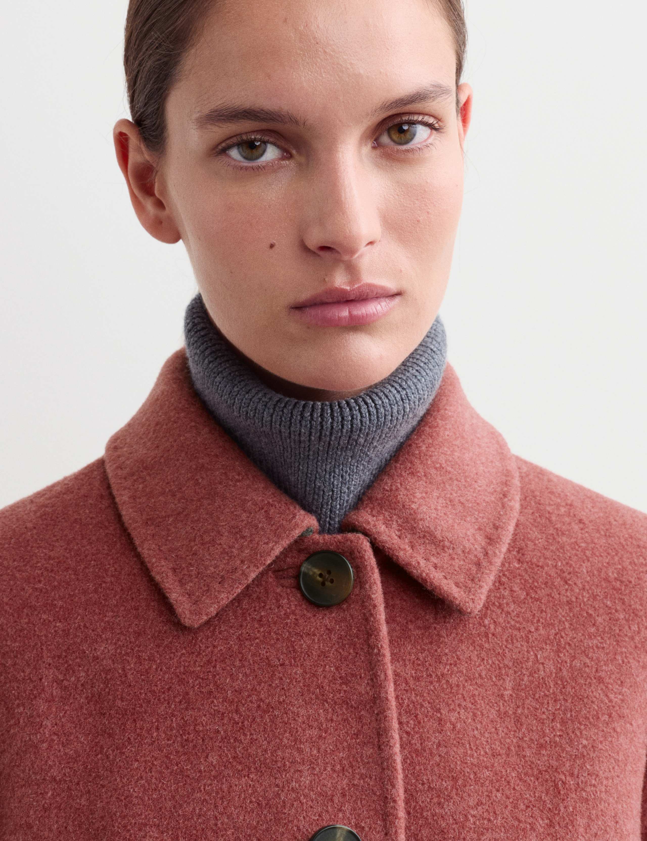 Pure Wool Single Breasted Short Car Coat 3 of 6