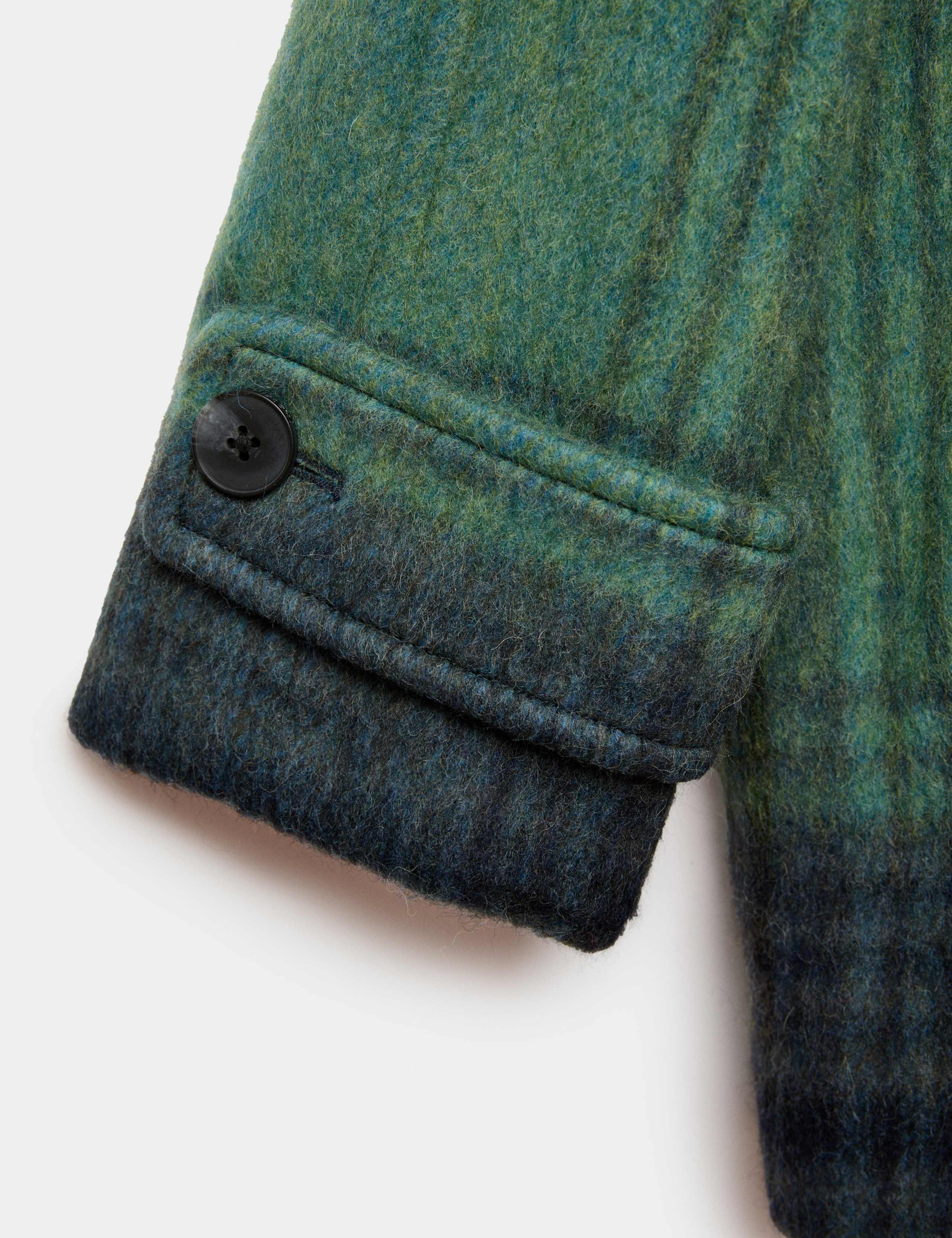 Wool Rich Checked Short Cocoon Coat 9 of 9