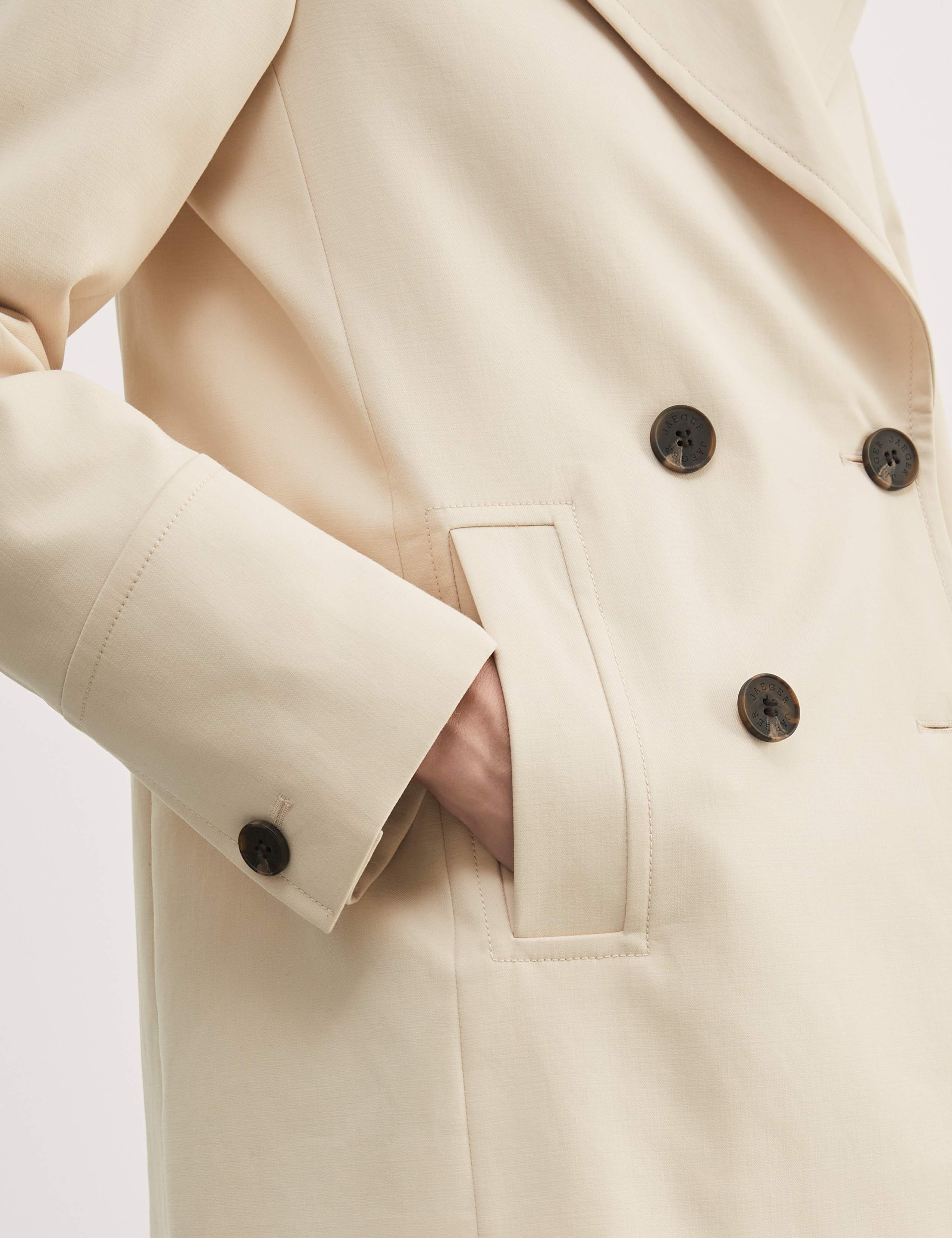 Pure Cotton Double Breasted Pea Coat 5 of 5