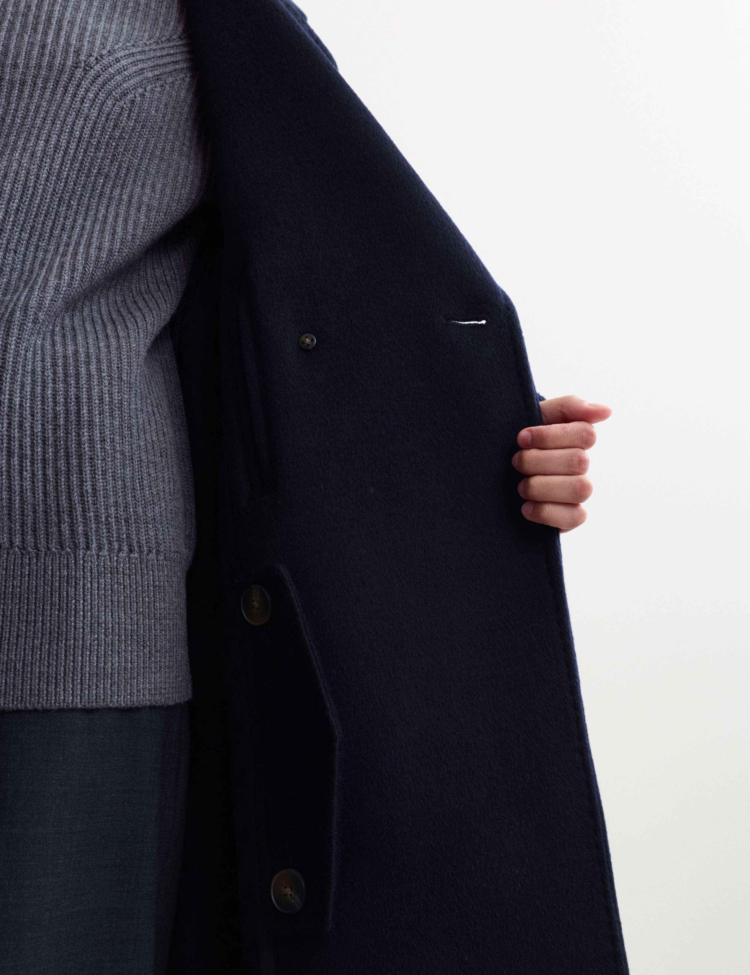 Pure Wool Relaxed Longline Cocoon Coat 4 of 7