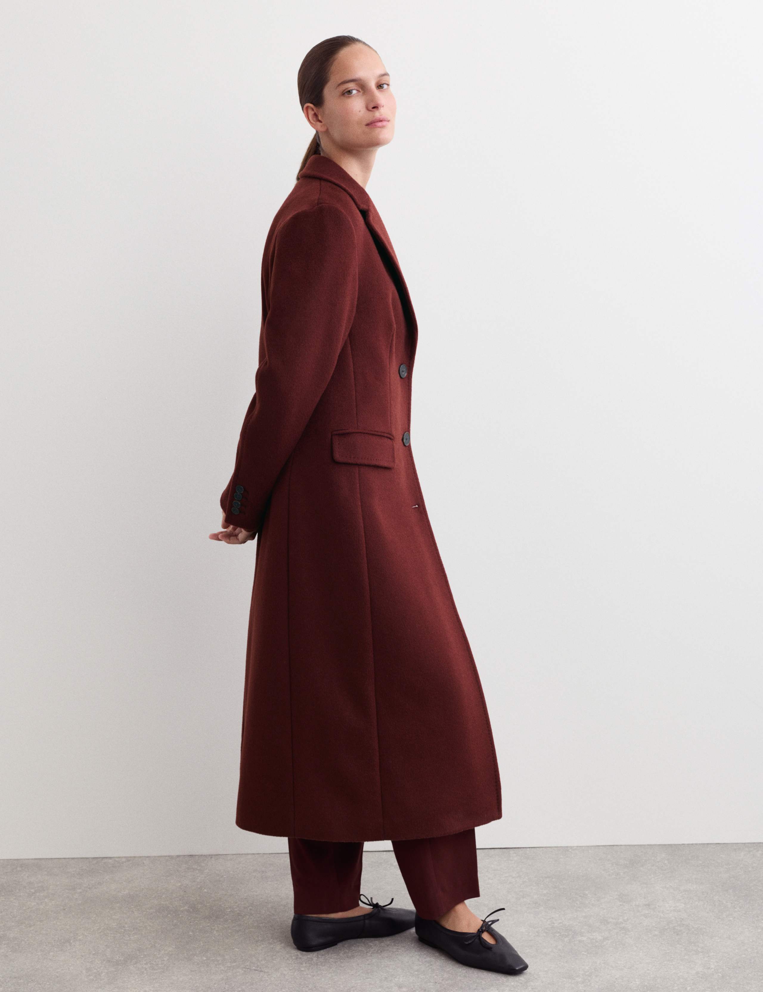Longline Pure Wool Boyfriend Coat 6 of 7