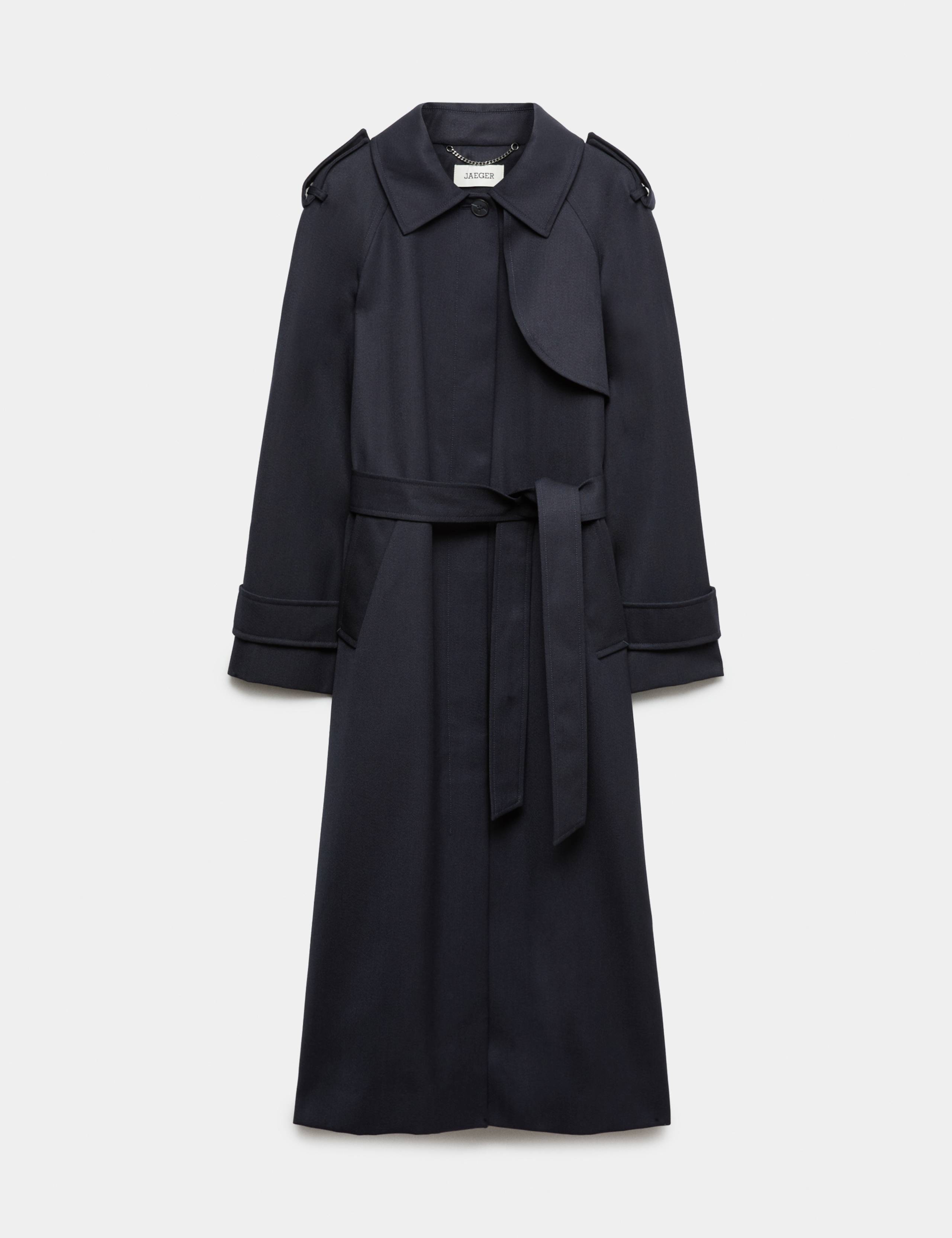 Wool Blend Longline Trench Coat 2 of 8