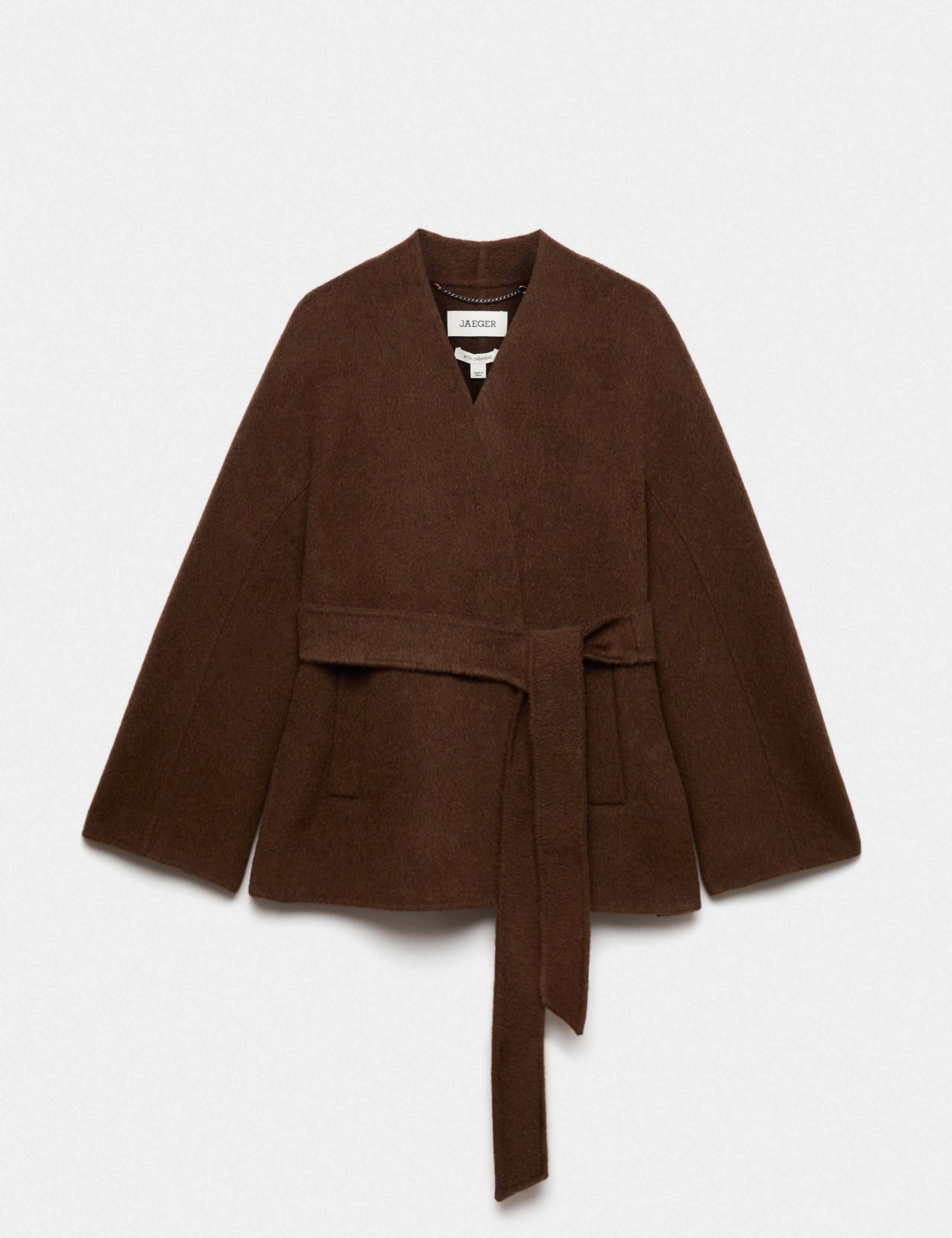 Wool Rich With Cashmere Collarless Coat 2 of 7