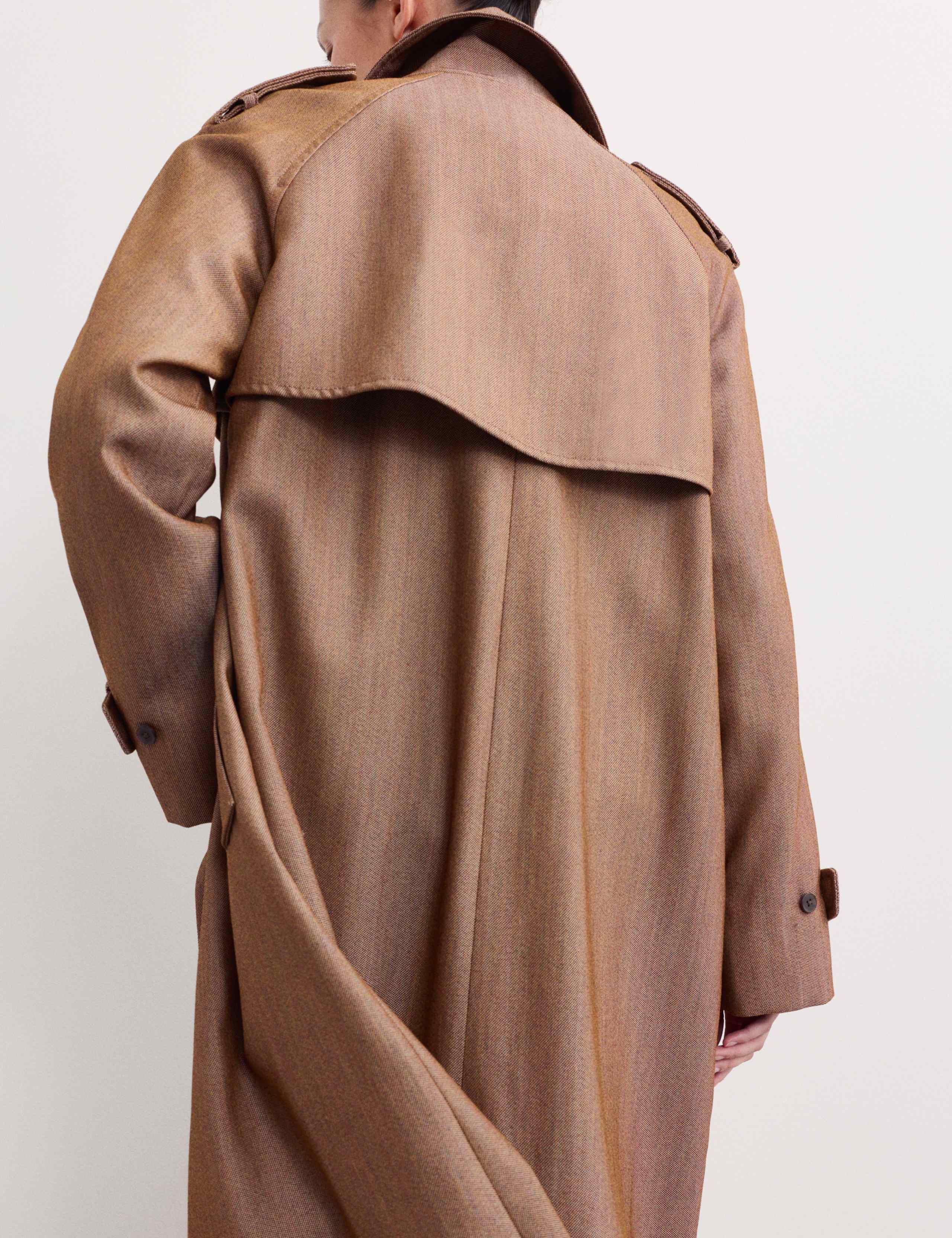 Wool Rich Twill Collared Longline Overcoat 1 of 7