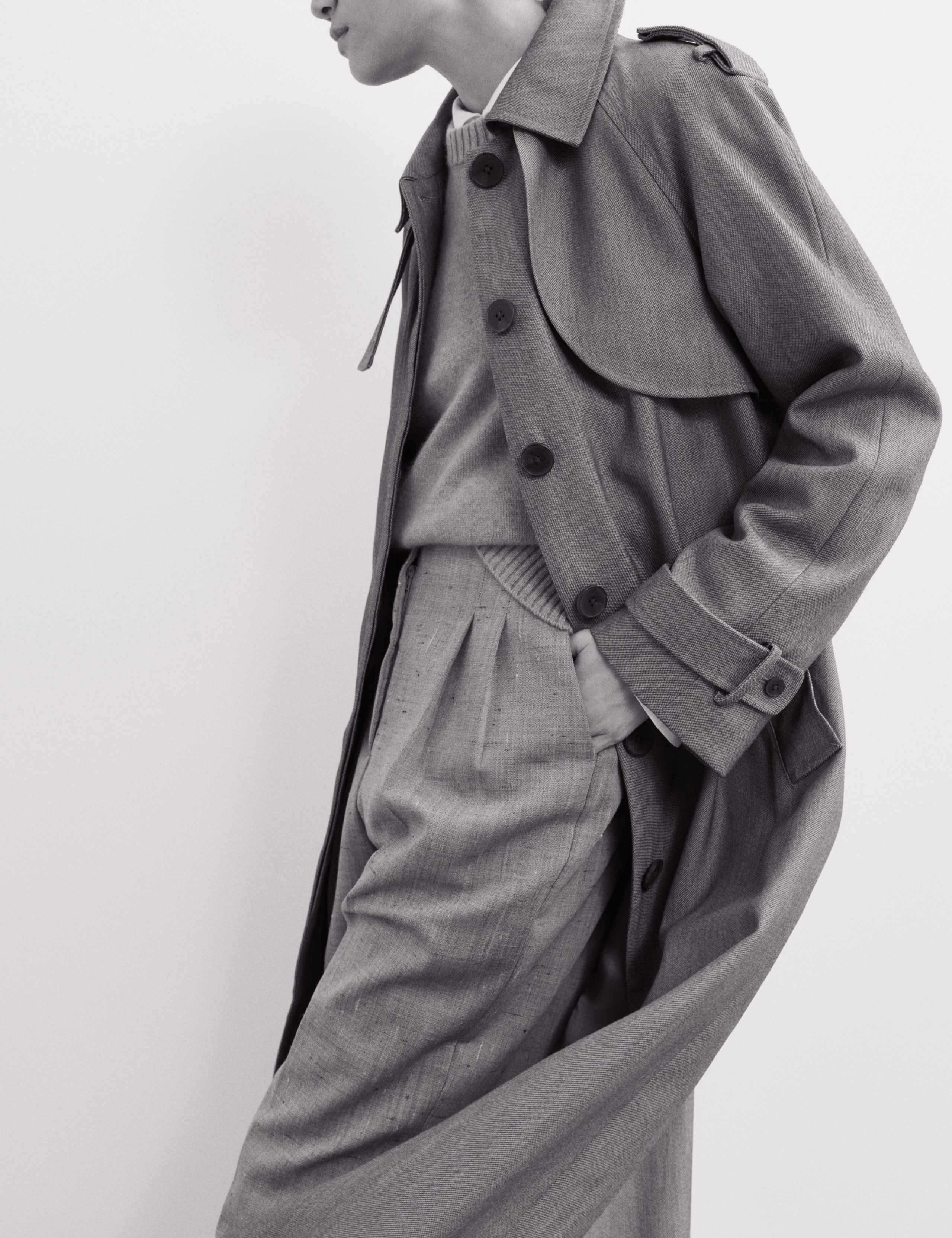 Wool Rich Twill Collared Longline Overcoat 5 of 7