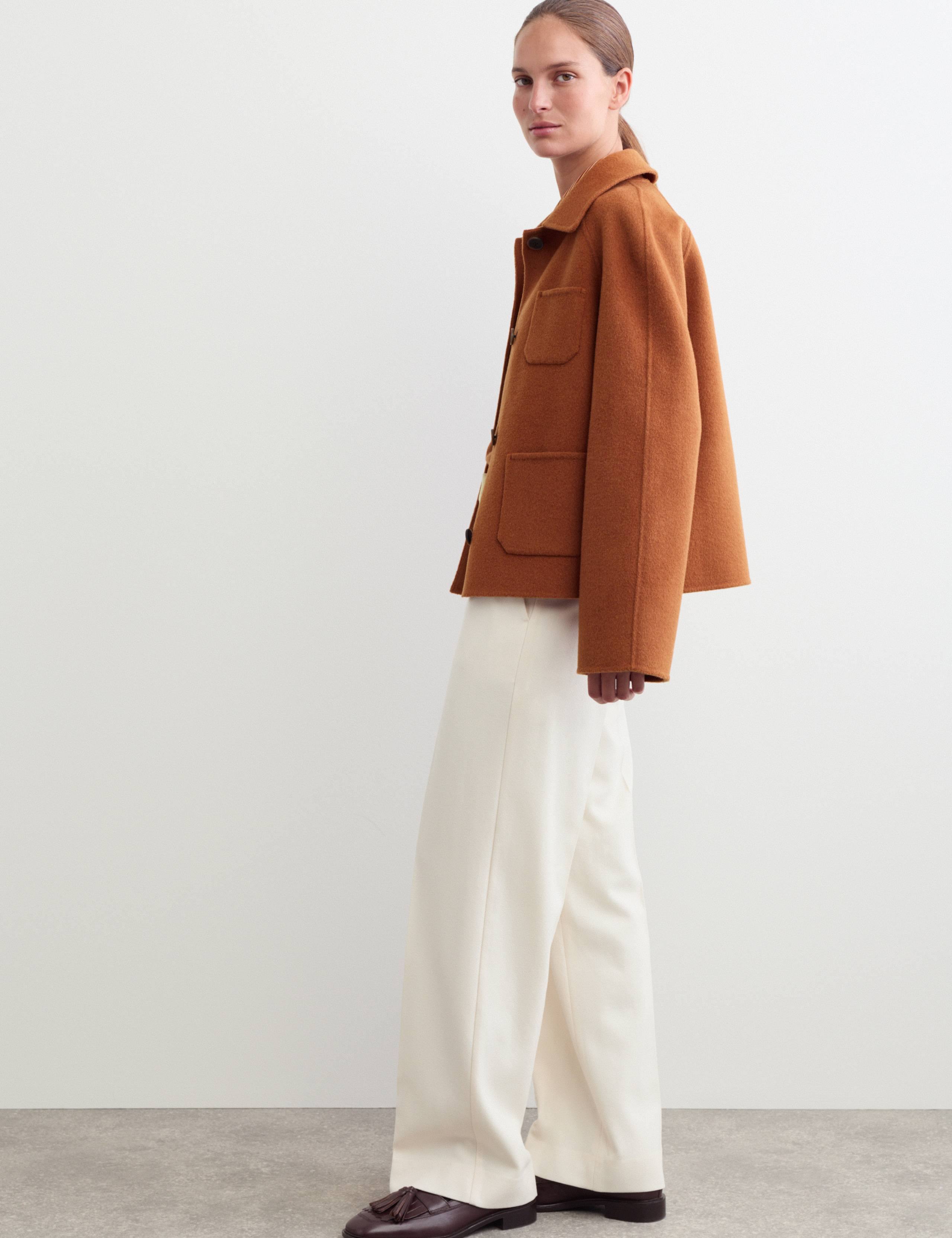 Double Faced Wool Collared Short Jacket 5 of 8