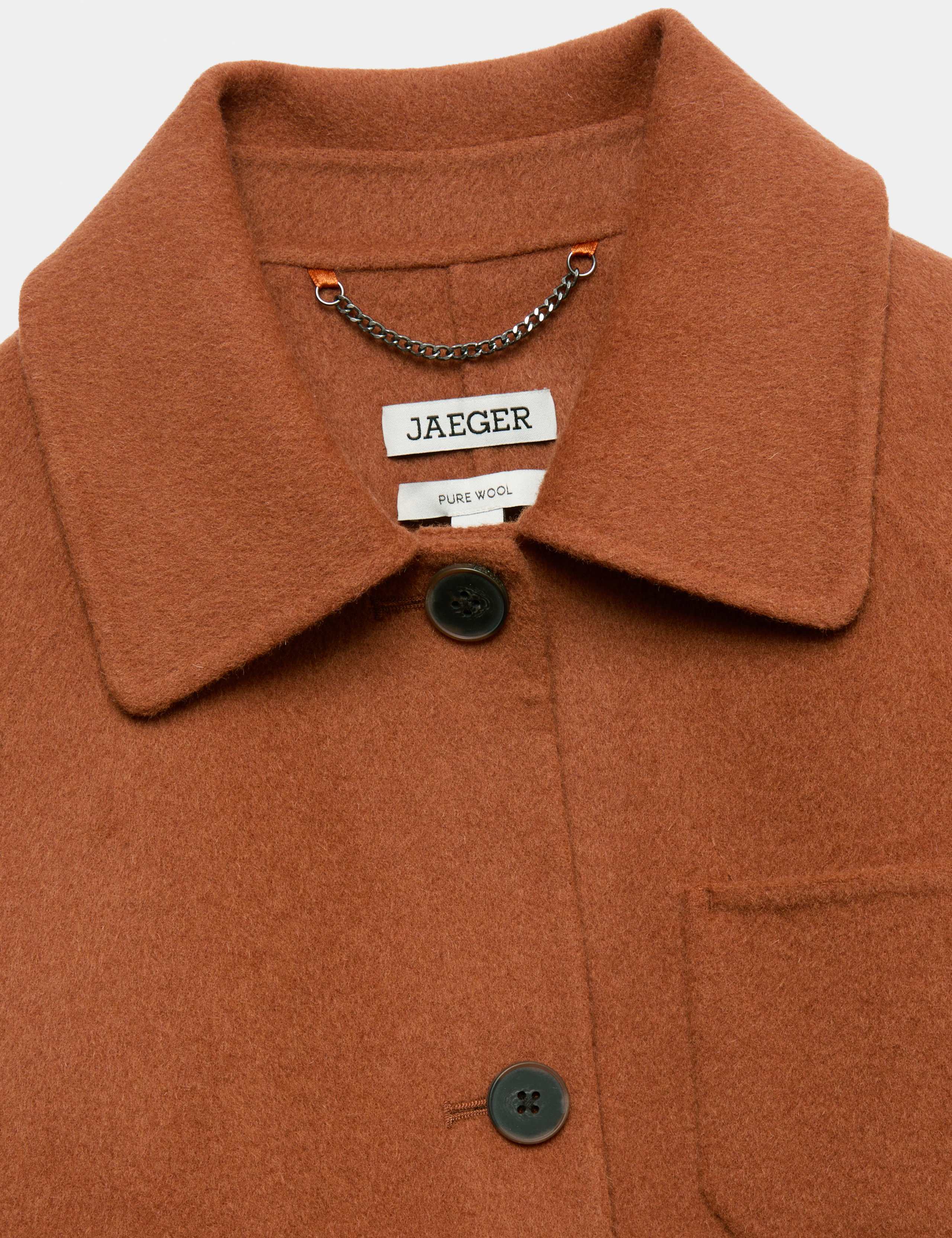 Double Faced Wool Collared Short Jacket 8 of 8
