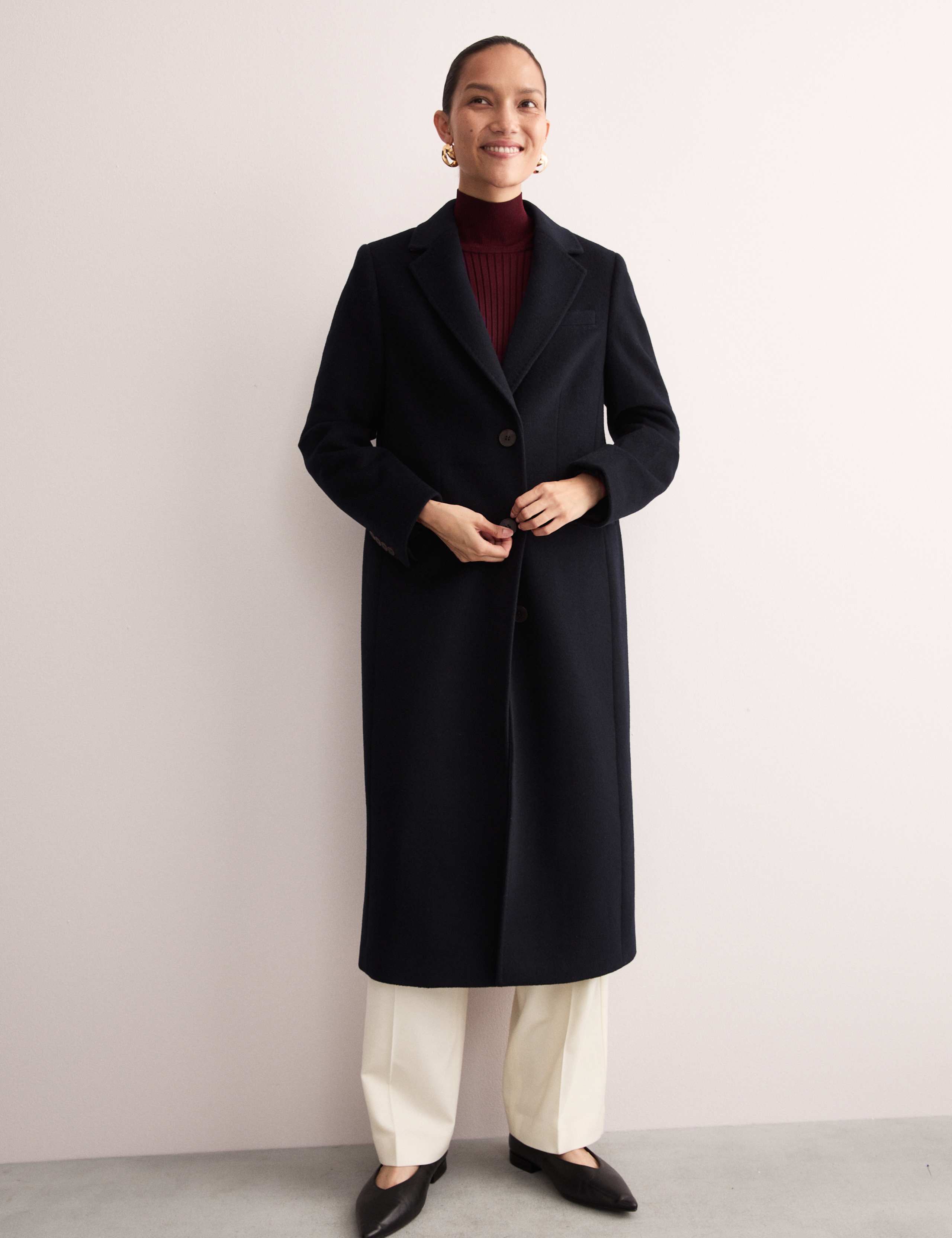 Pure Wool Longline Boyfriend Coat 4 of 8