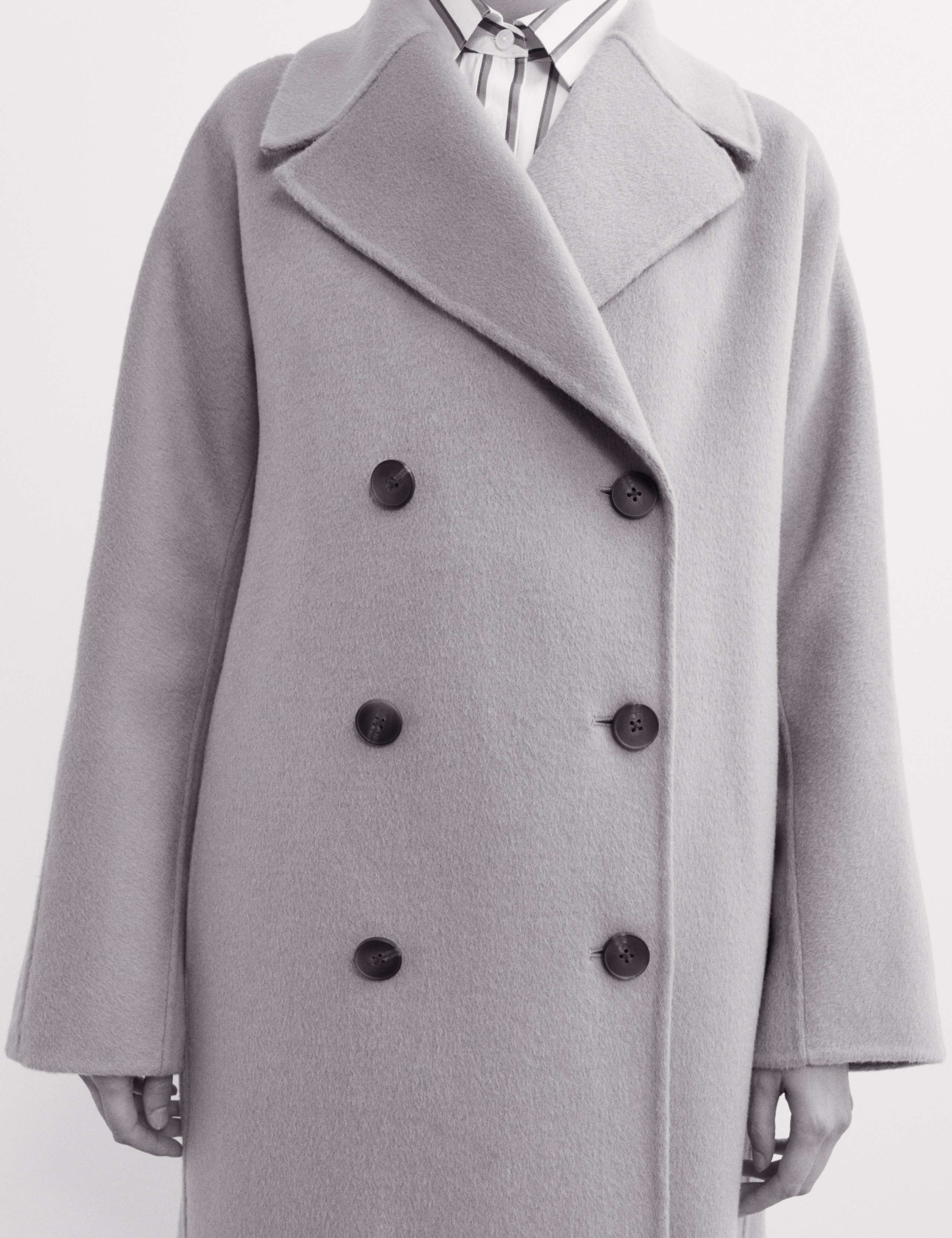 Pure Wool Double Faced Longline Boyfriend Coat 4 of 7