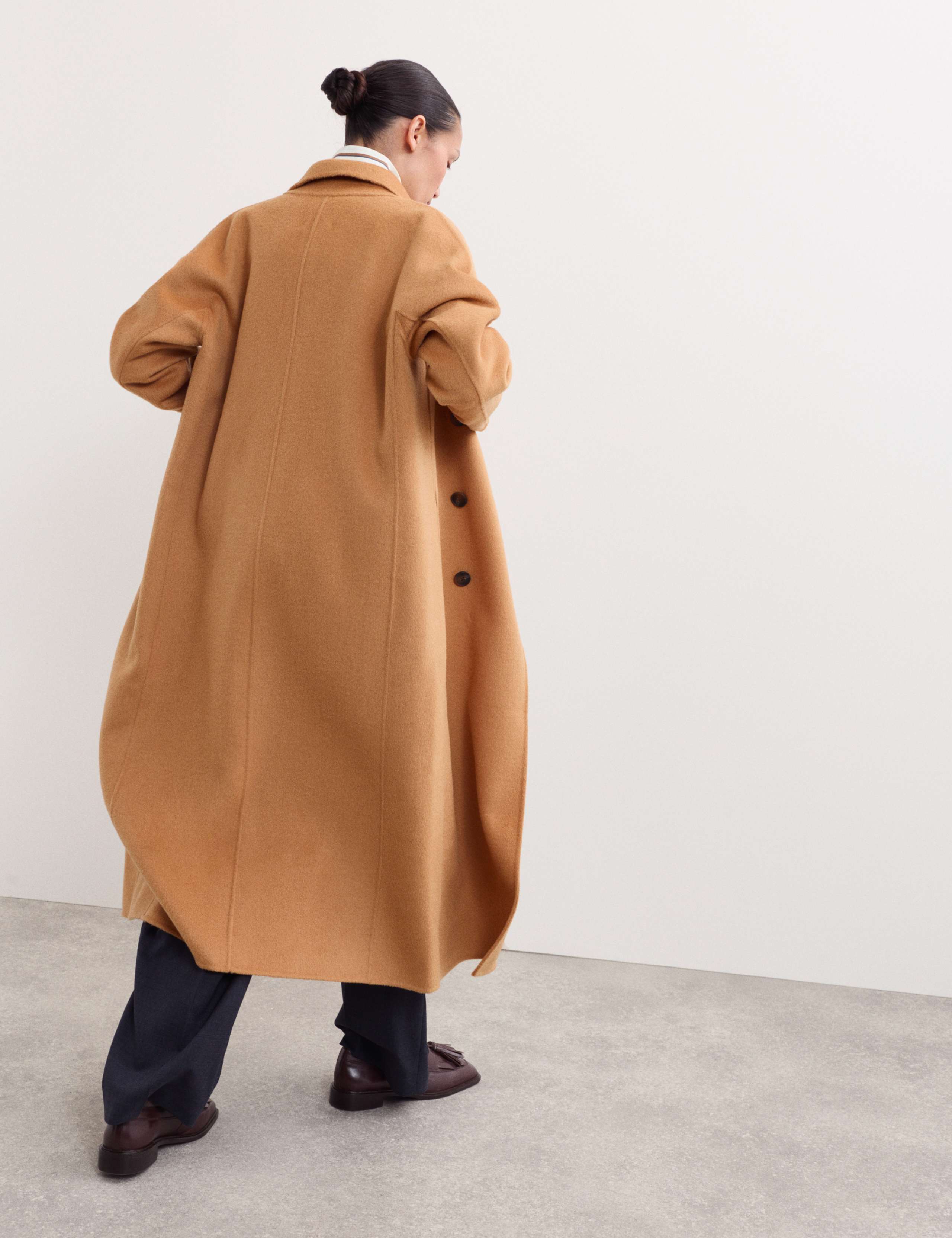 Pure Wool Double Faced Longline Boyfriend Coat 6 of 7