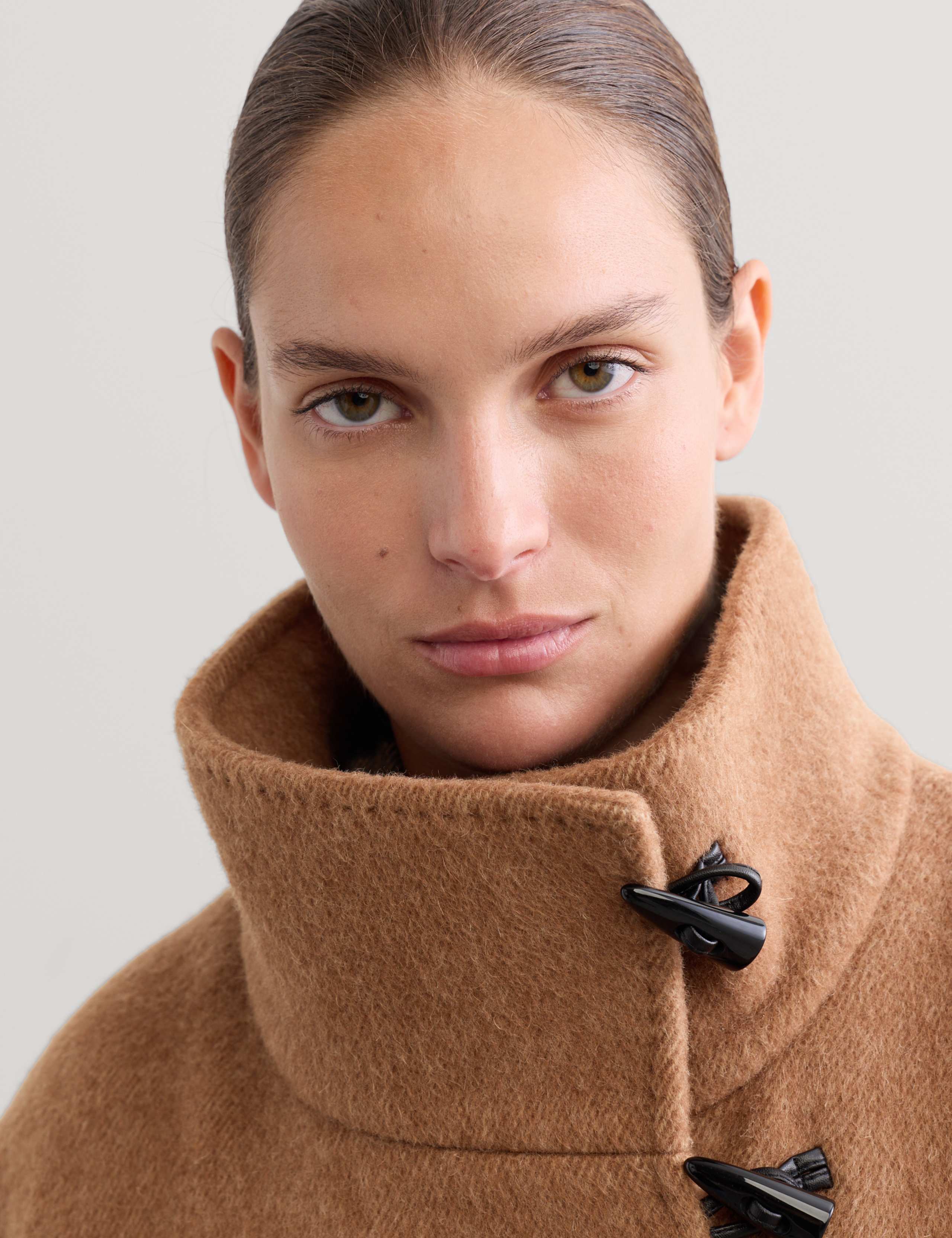 Wool Rich Funnel Neck Duffle Coat with Cashmere 5 of 9