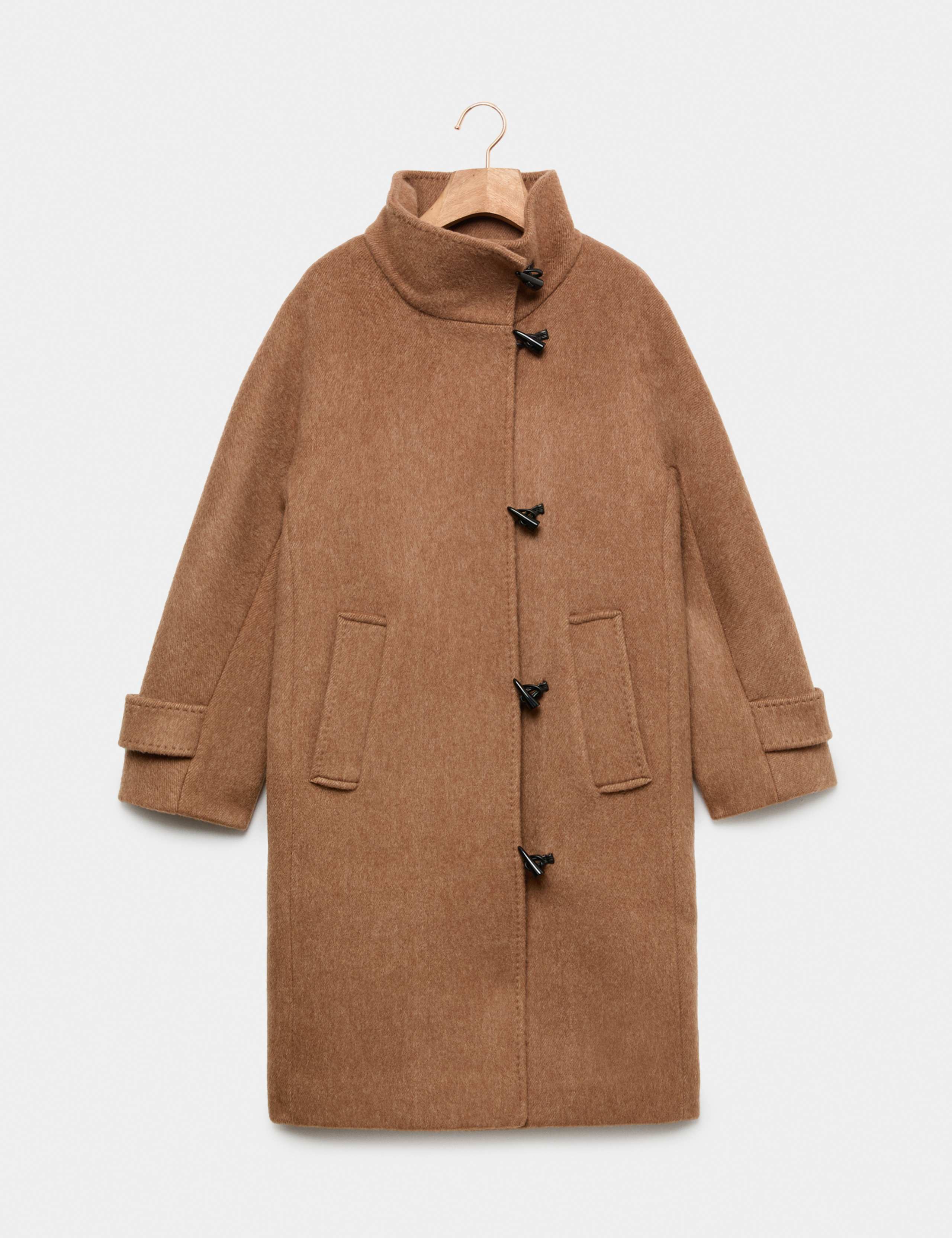 Wool Rich Funnel Neck Duffle Coat with Cashmere 2 of 9