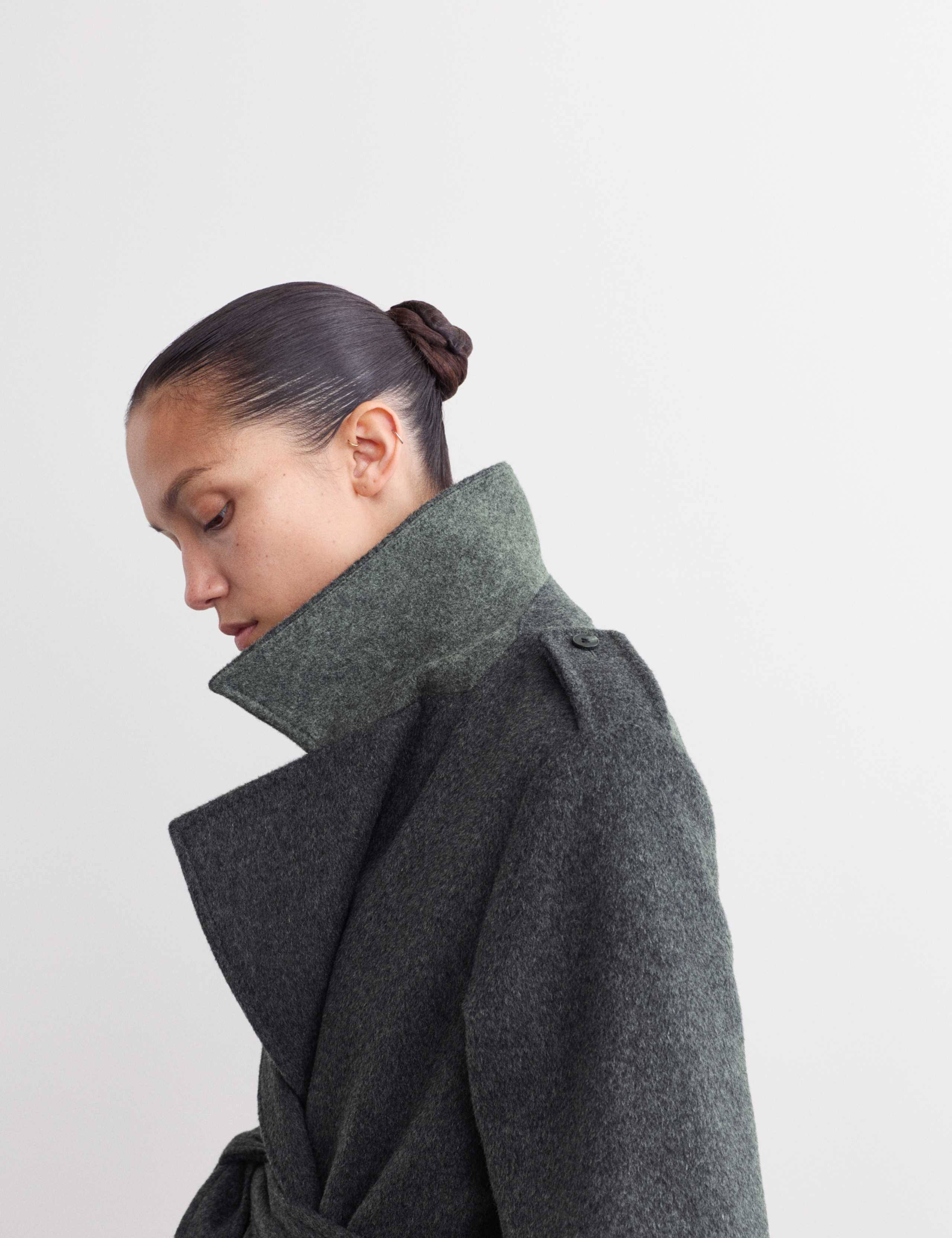 Pure Wool Belted Longline Wrap Coat 3 of 8