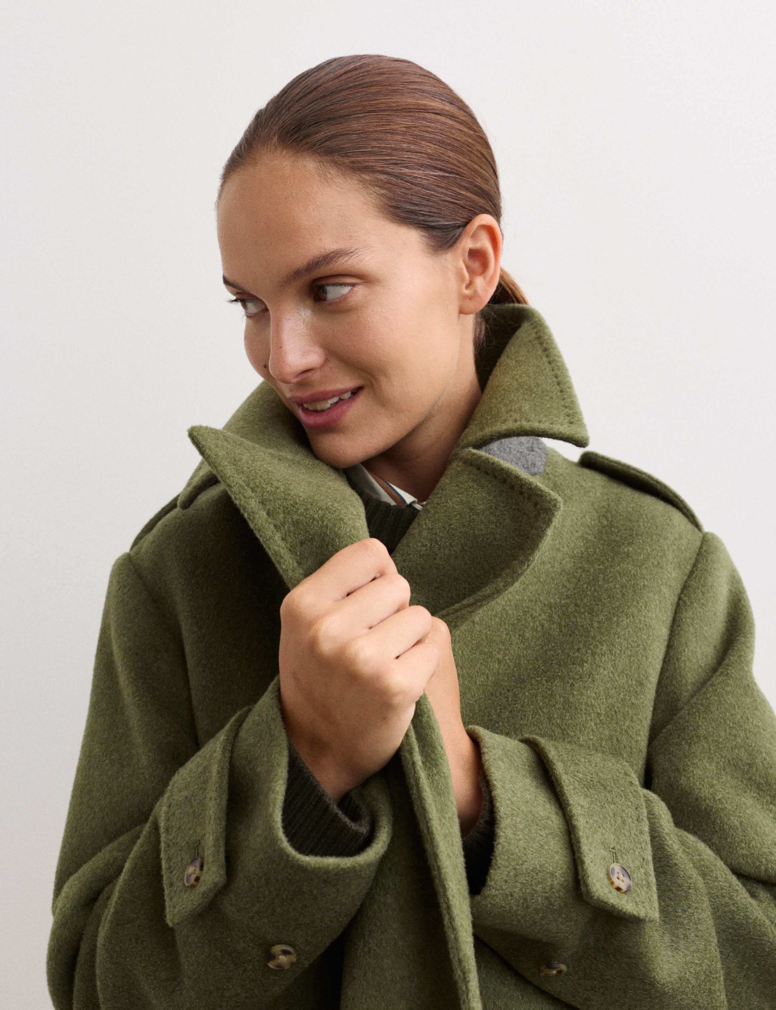 Pure Wool Belted Longline Wrap Coat 4 of 7