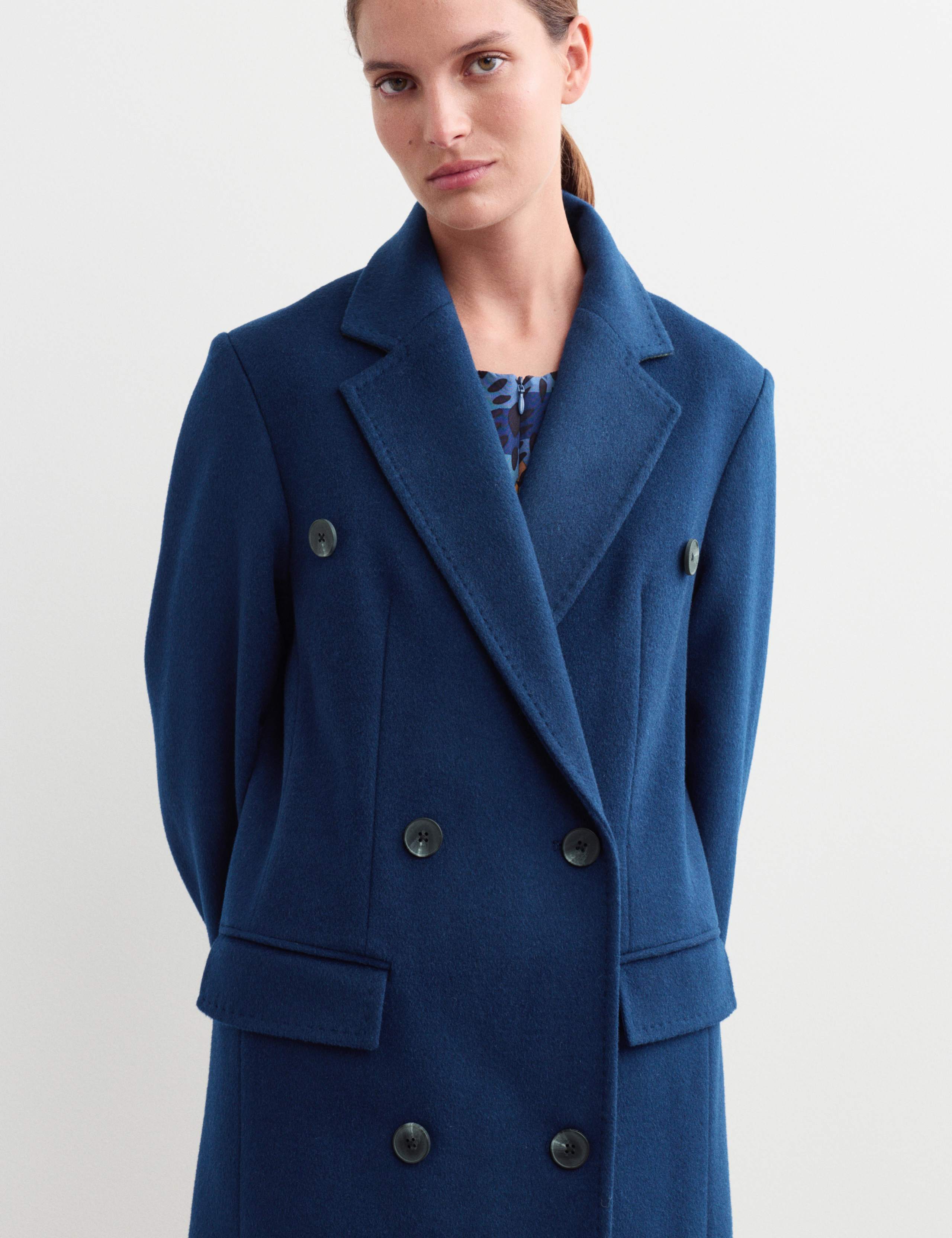 Longline Pure Wool Double Breasted Boyfriend Coat 4 of 7