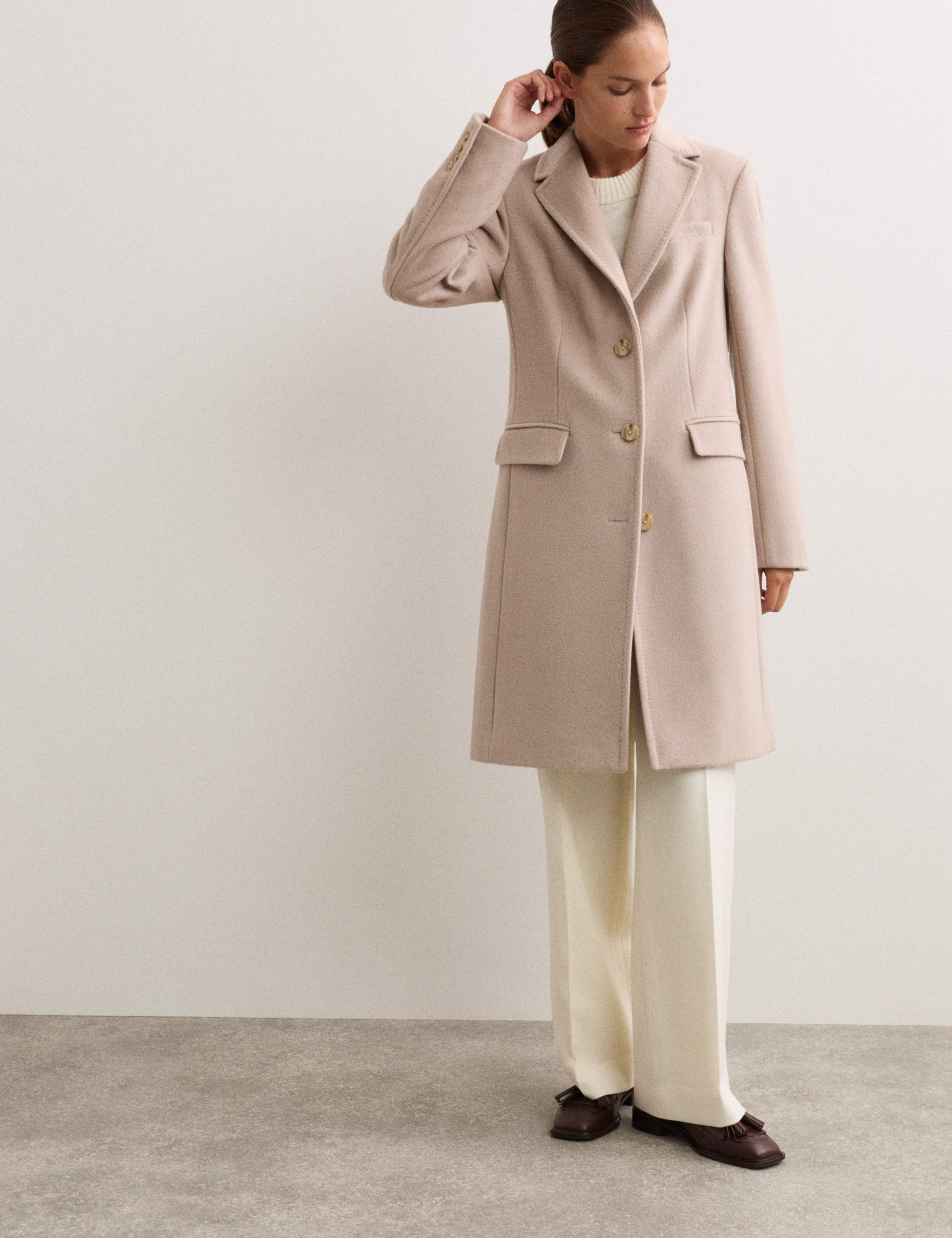 Pure Wool Single Breasted Boyfriend Coat 4 of 7