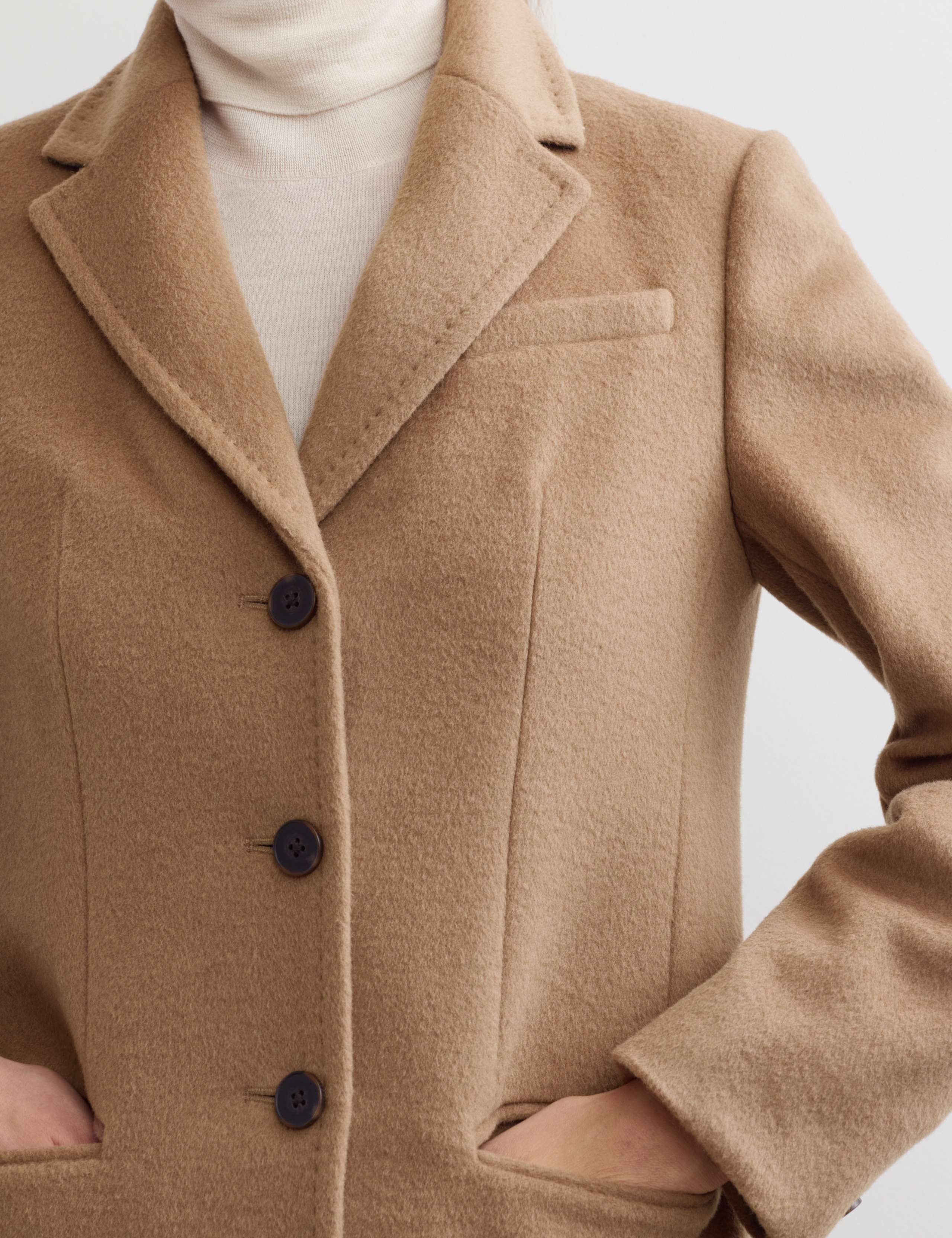 Pure Wool Short Boyfriend Coat 4 of 8