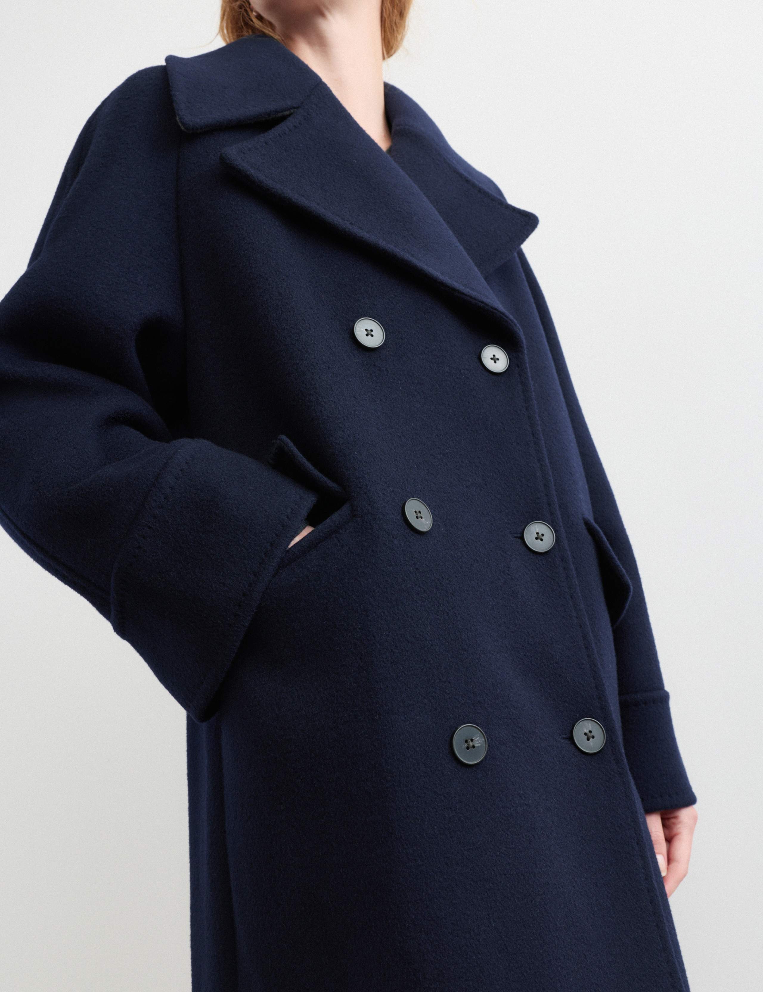 Pure Wool Double Breasted Cocoon Coat 5 of 8