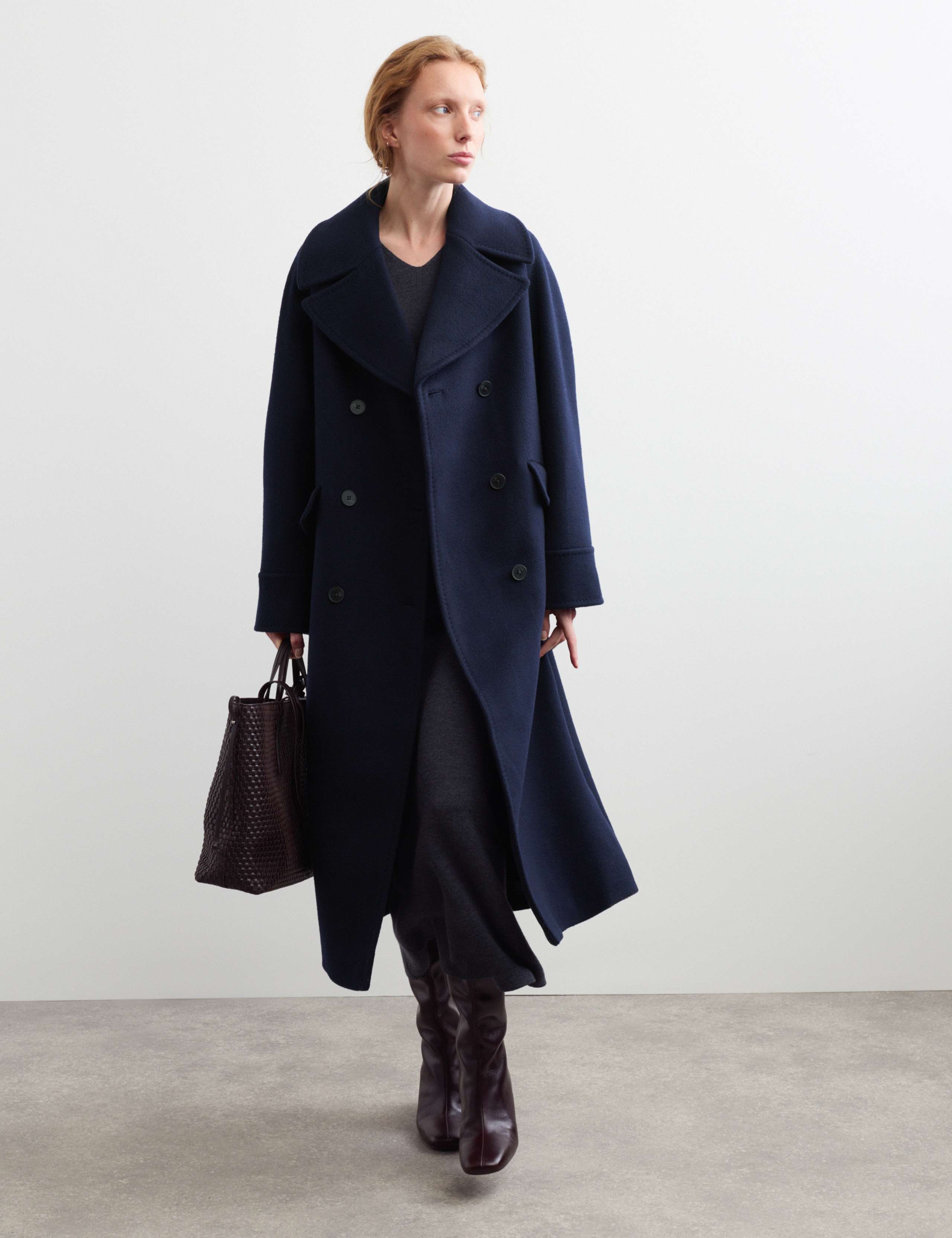 Pure Wool Double Breasted Cocoon Coat 6 of 8