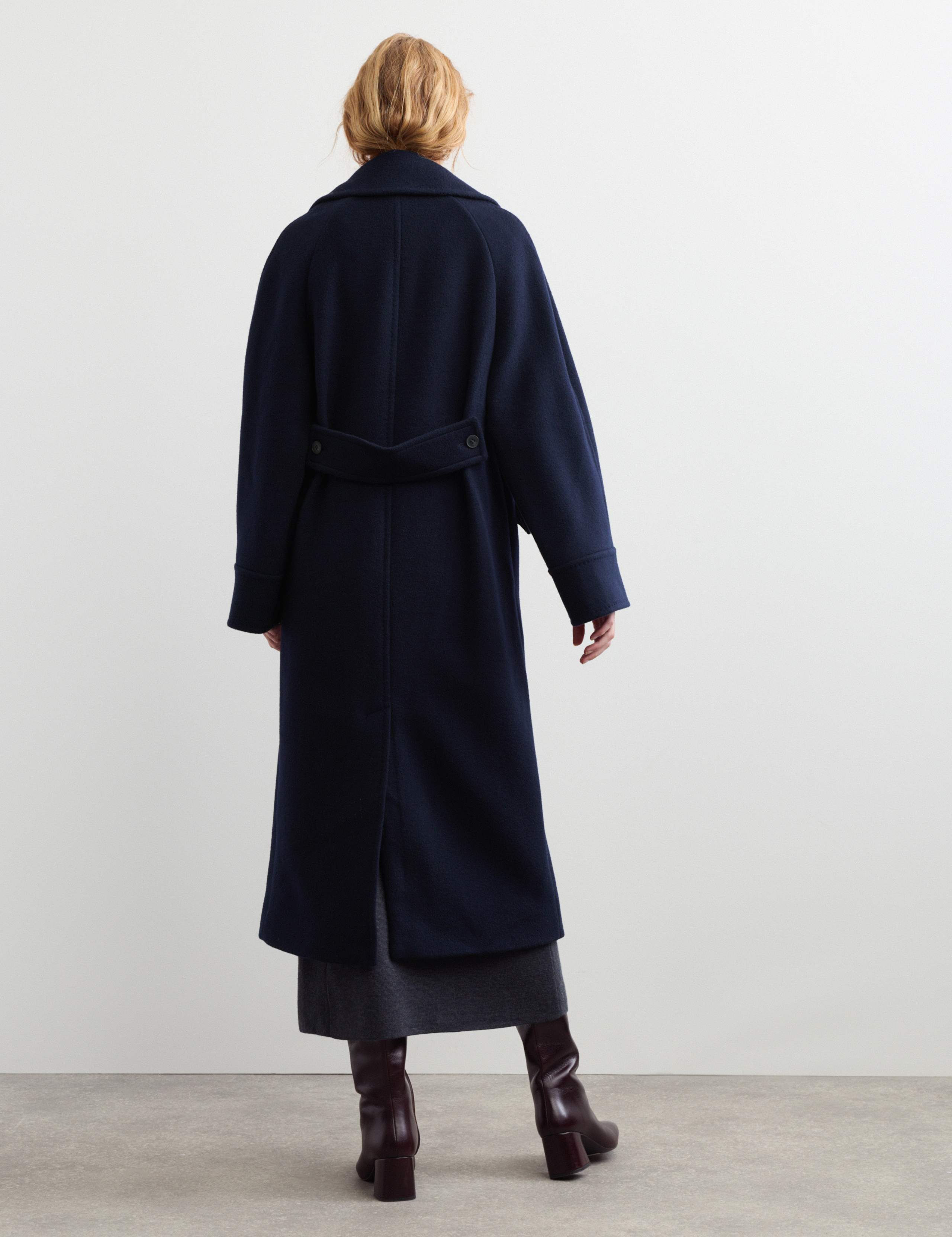 Pure Wool Double Breasted Cocoon Coat 8 of 8