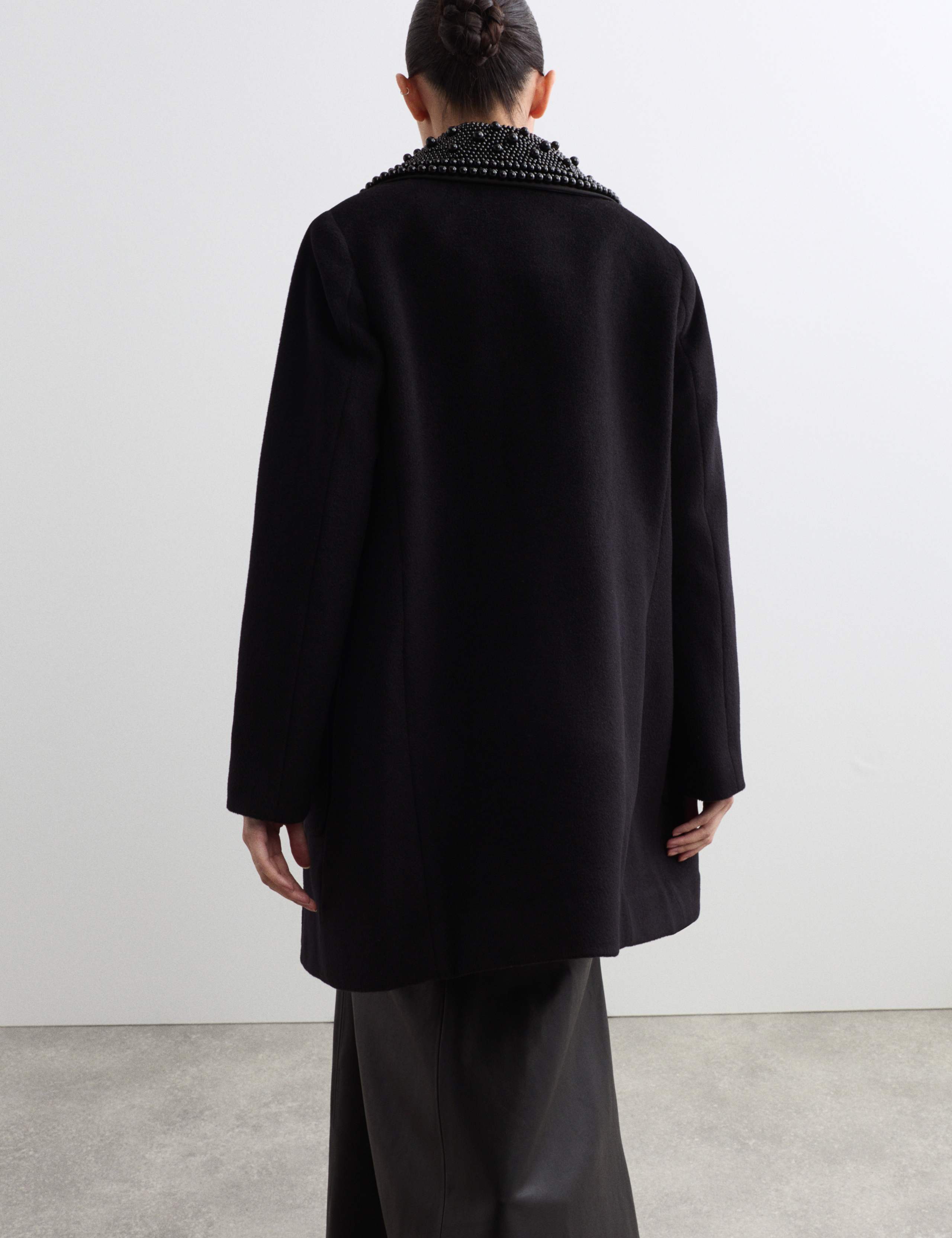 Detachable Collar Pure Wool Short Car Coat 6 of 7