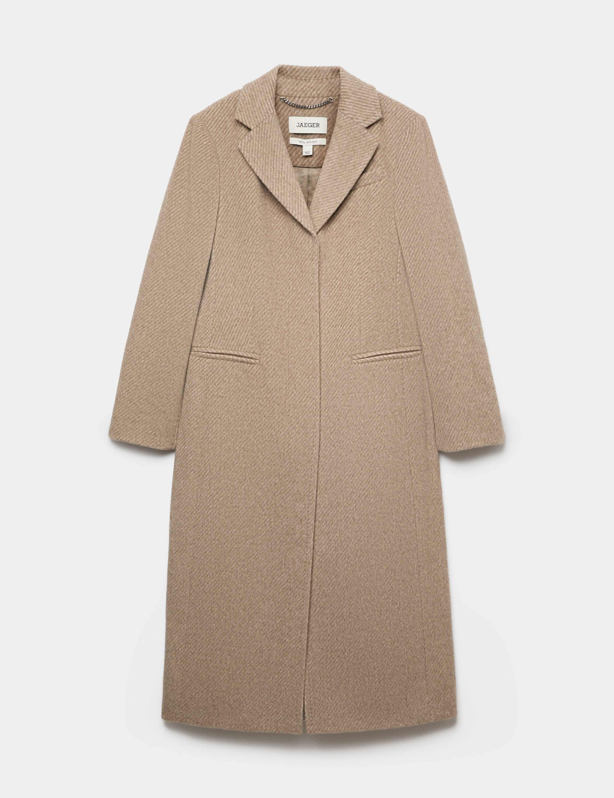 Wool With Silk Longline Boyfriend Coat 2 of 8